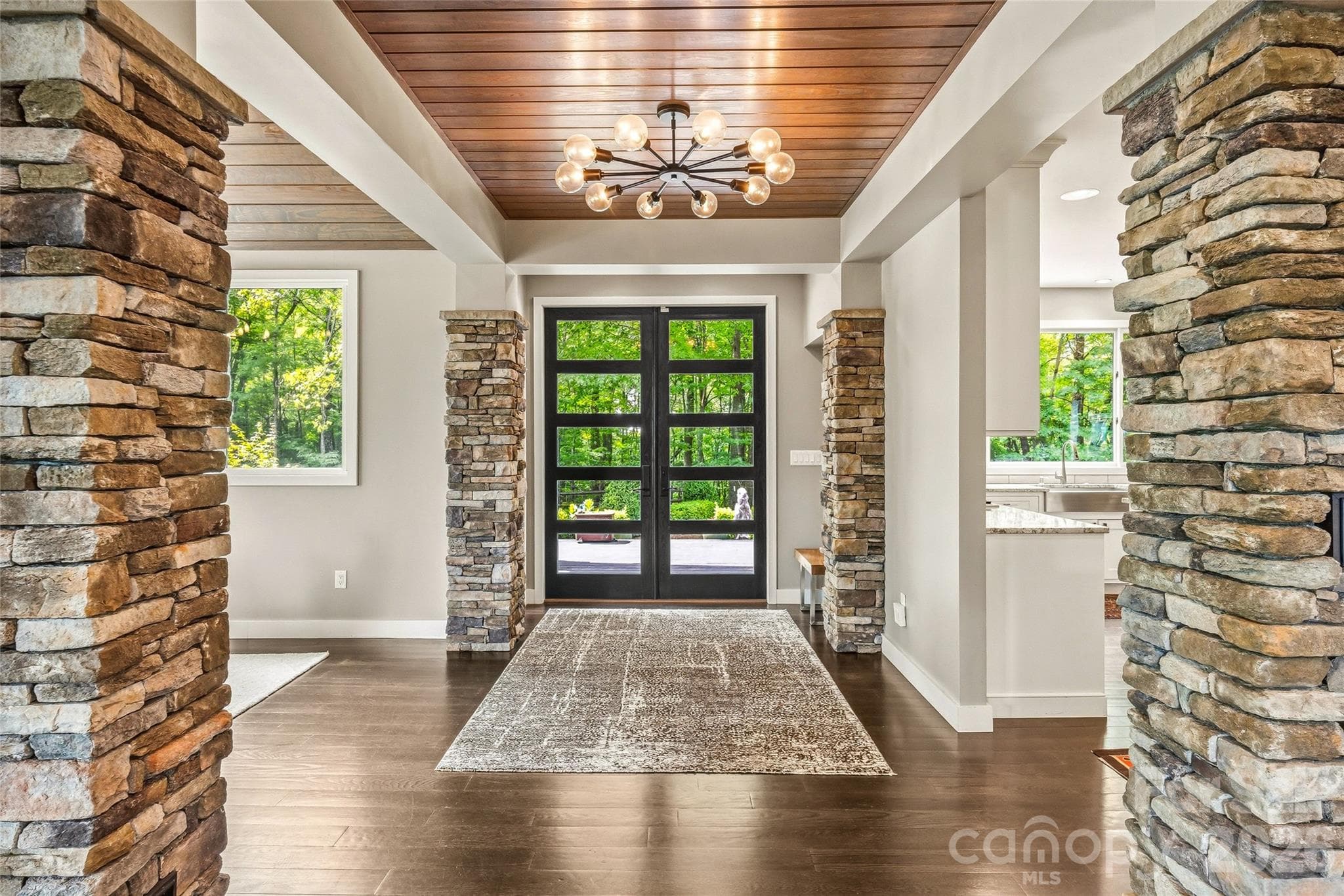 Custom Stone Work Foyer - 233 Tanglewood Lane, Saluda