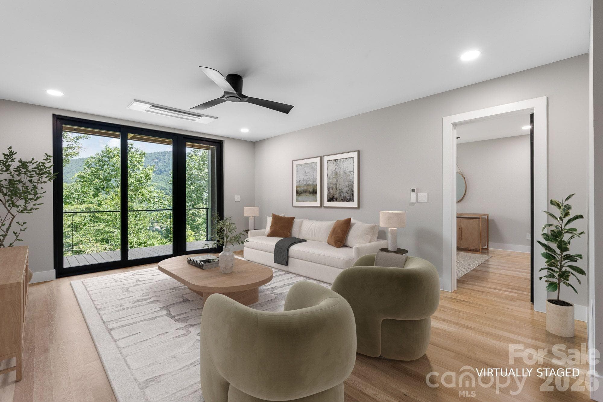 Lower family room virtually staged 2. - 60 King Horn Ridge, Waynesville