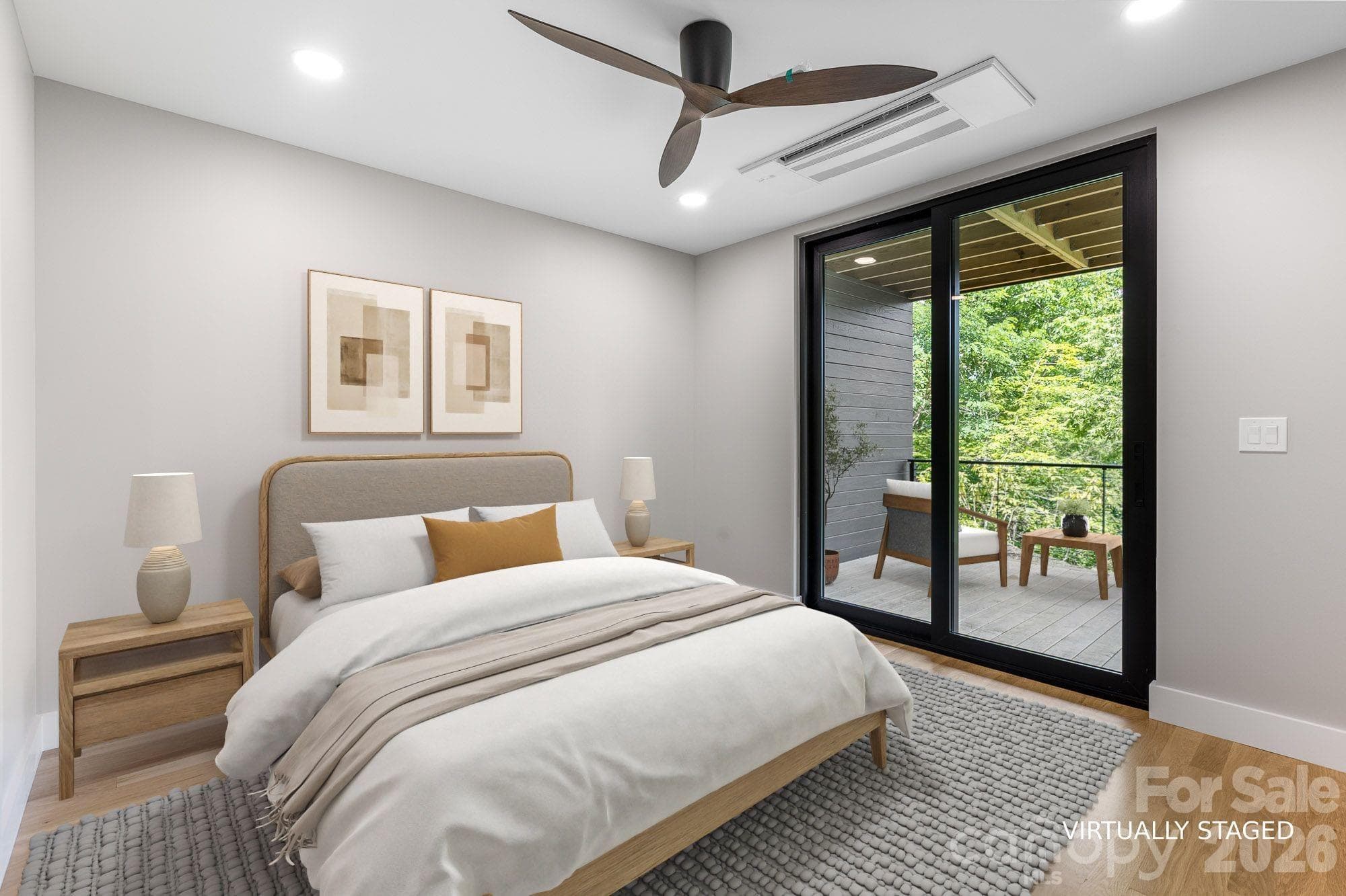 Lower first guest room virtually staged. - 60 King Horn Ridge, Waynesville