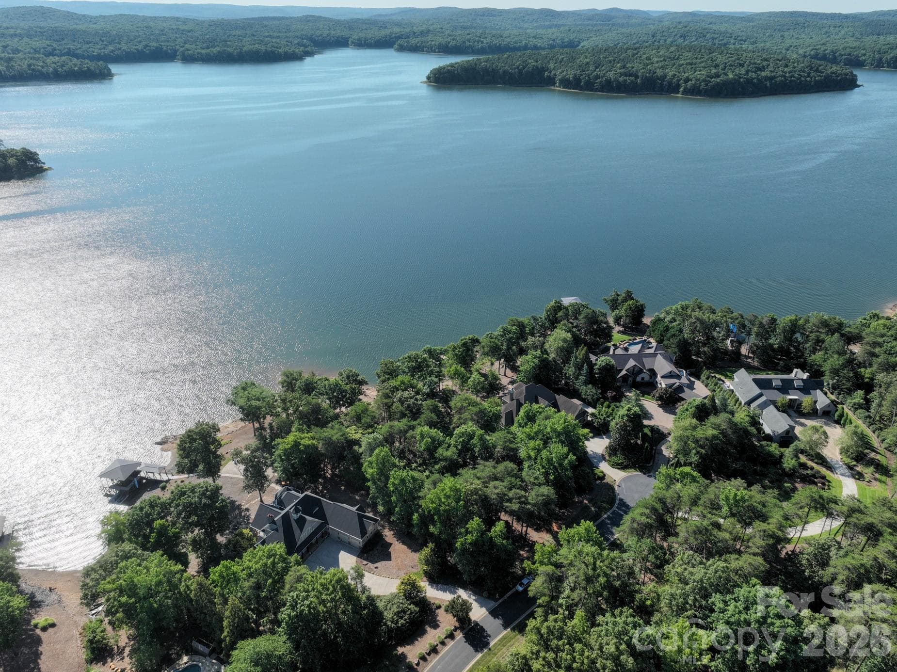 Aerial View of Lot and Lake - 163 Flint Ridge Trail, New London