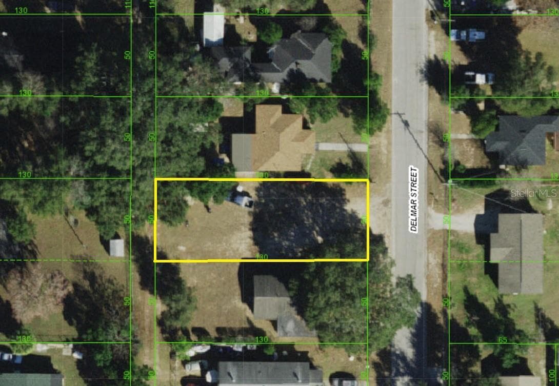 Aerial plat view - 0 DELMAR ST, DADE CITY