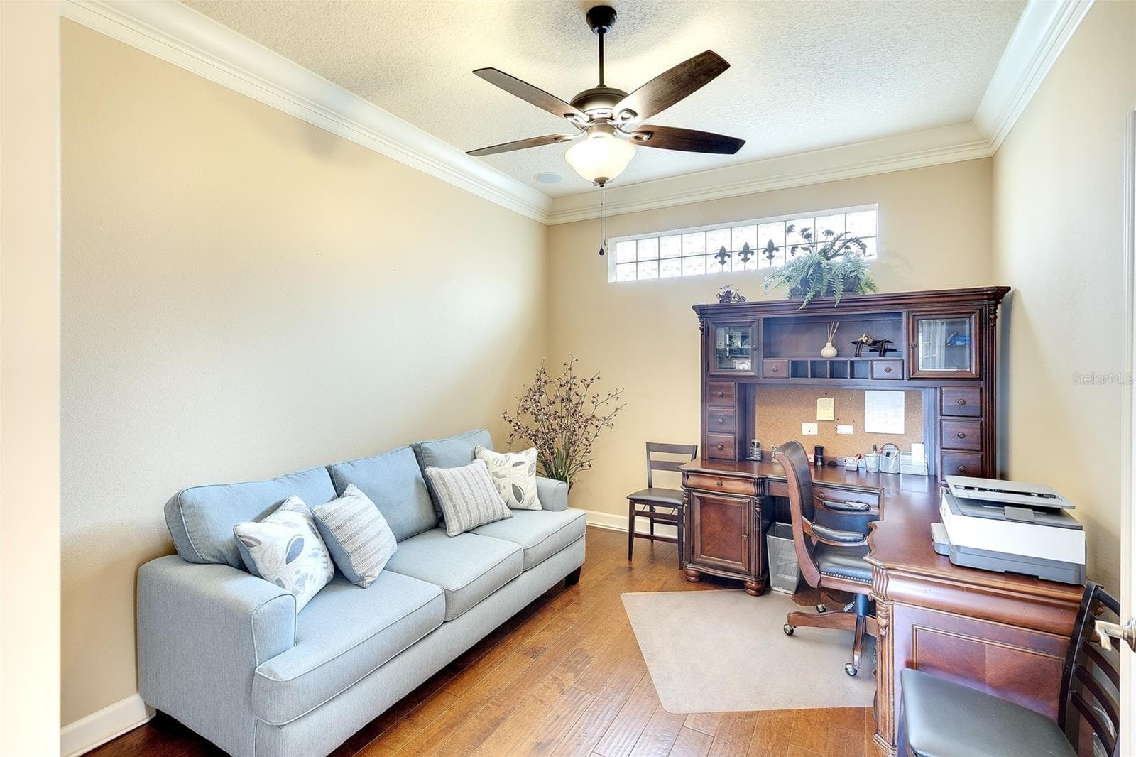 Den/office with double doors for privacy - 9735 53RD DR E, BRADENTON
