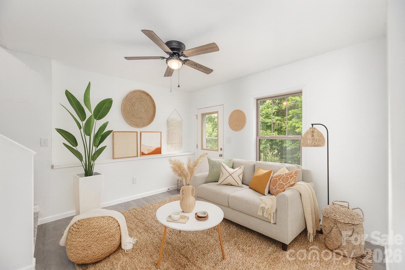Virtually staged as a Family Room lower level - 5 Declan Drive, Weaverville