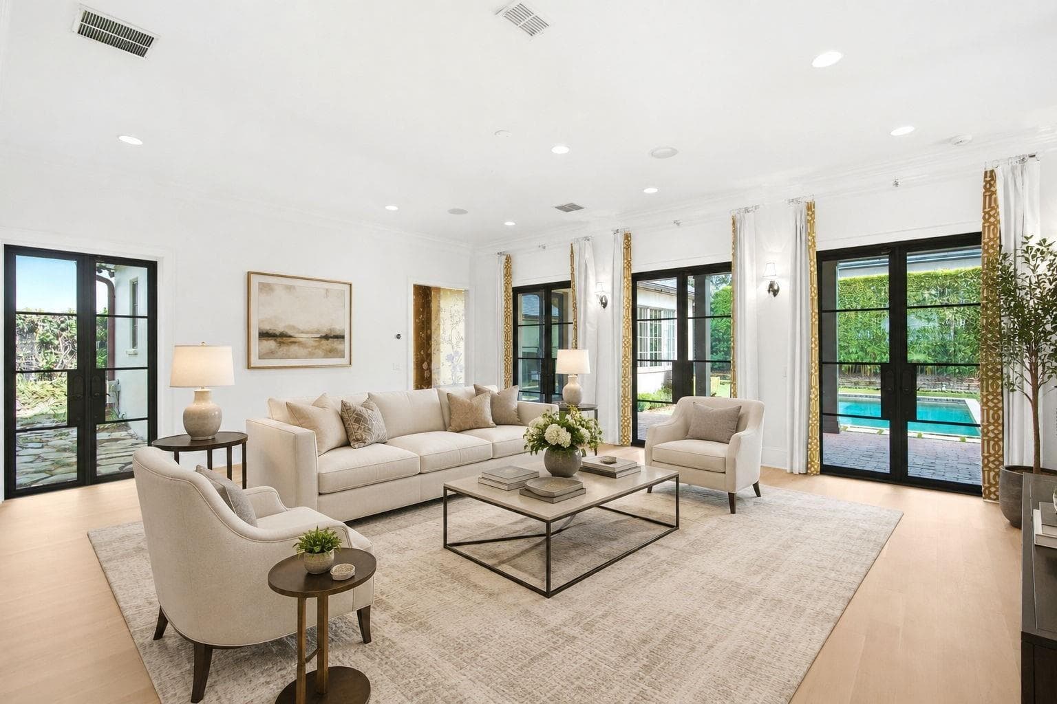 virtually staged living room - 2228 AZALEA PL, WINTER PARK