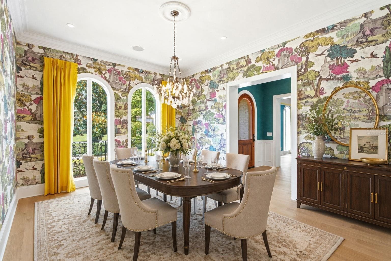 dining room virtually staged - 2228 AZALEA PL, WINTER PARK