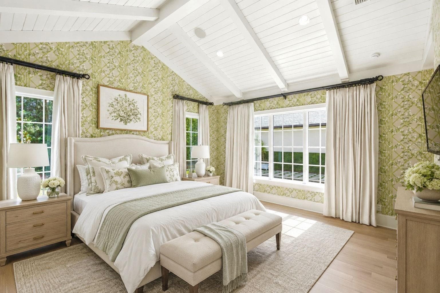 primary bedroom virtually staged - 2228 AZALEA PL, WINTER PARK