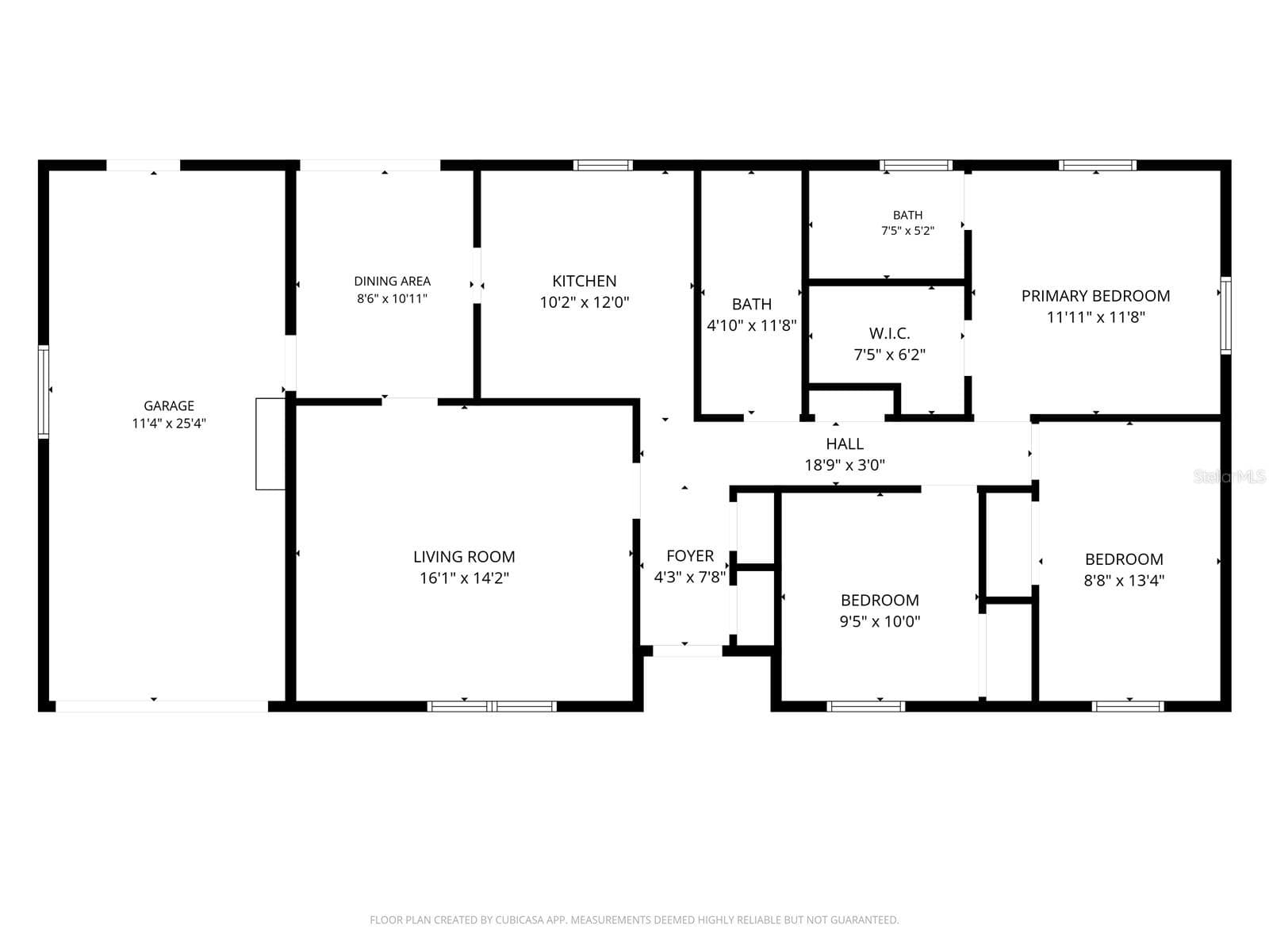 Floorplan with room dimensions - 2541 NW 52ND PL, GAINESVILLE