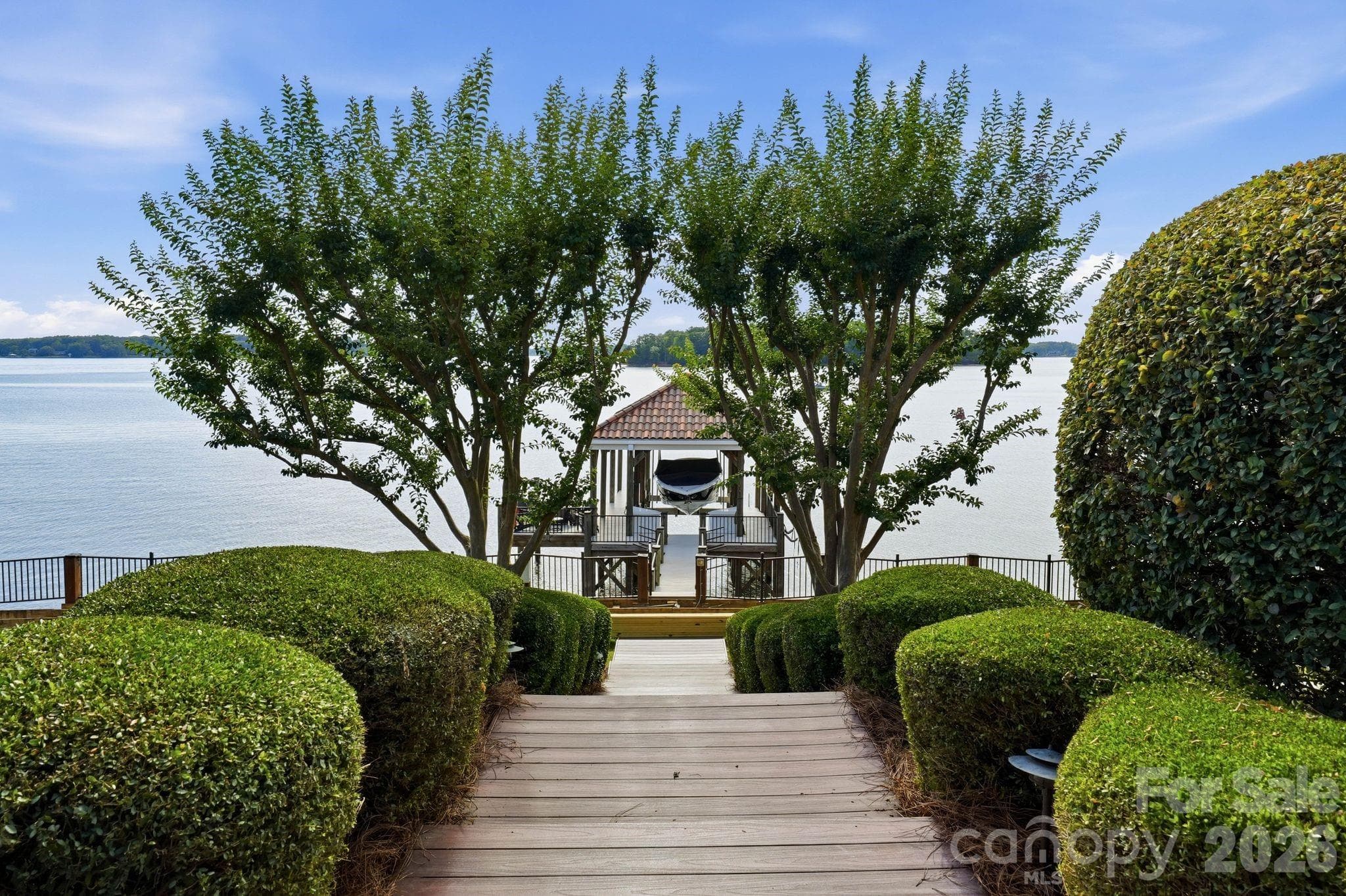 Trex covered steps to the promenade and covered dock. - 16920 Harbor Master Cove, Cornelius