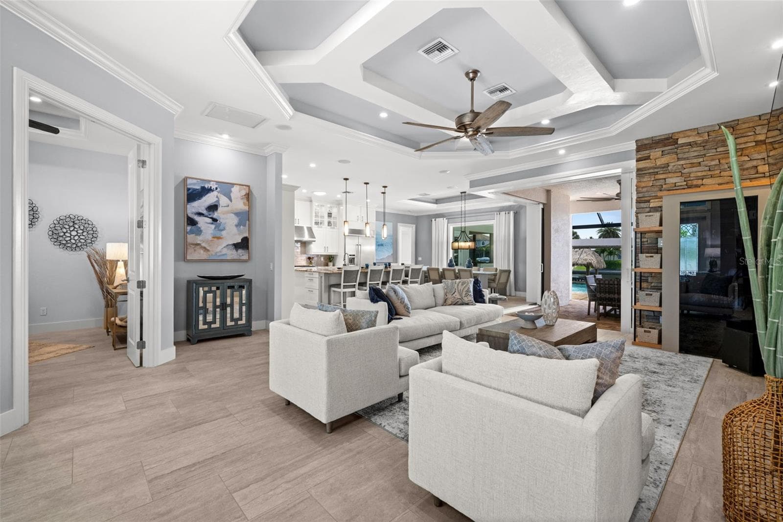 You can see to the water from the front entryway - 105 SW 52ND ST, CAPE CORAL