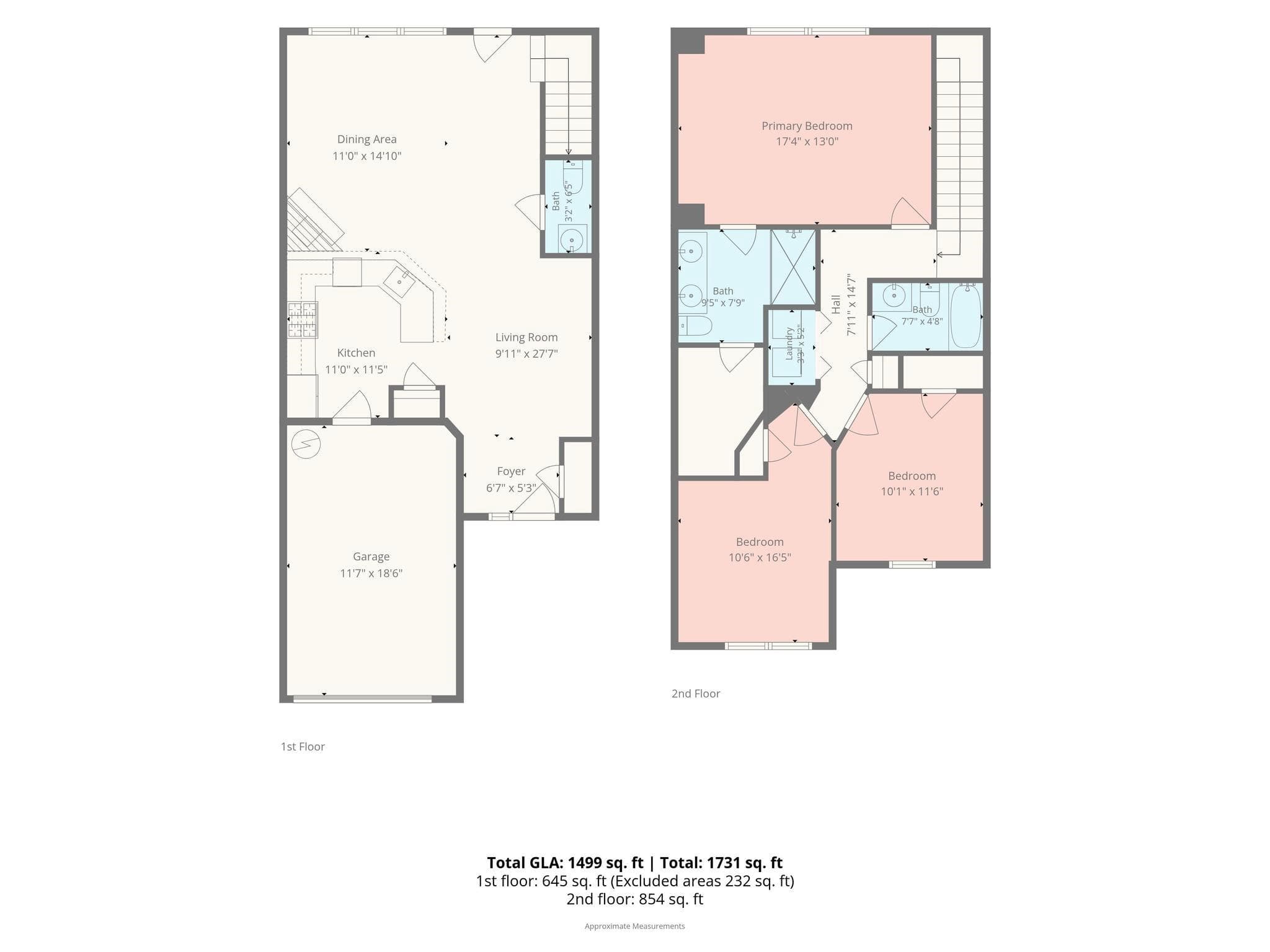 Measurements and floor plan layout. - Charlotte