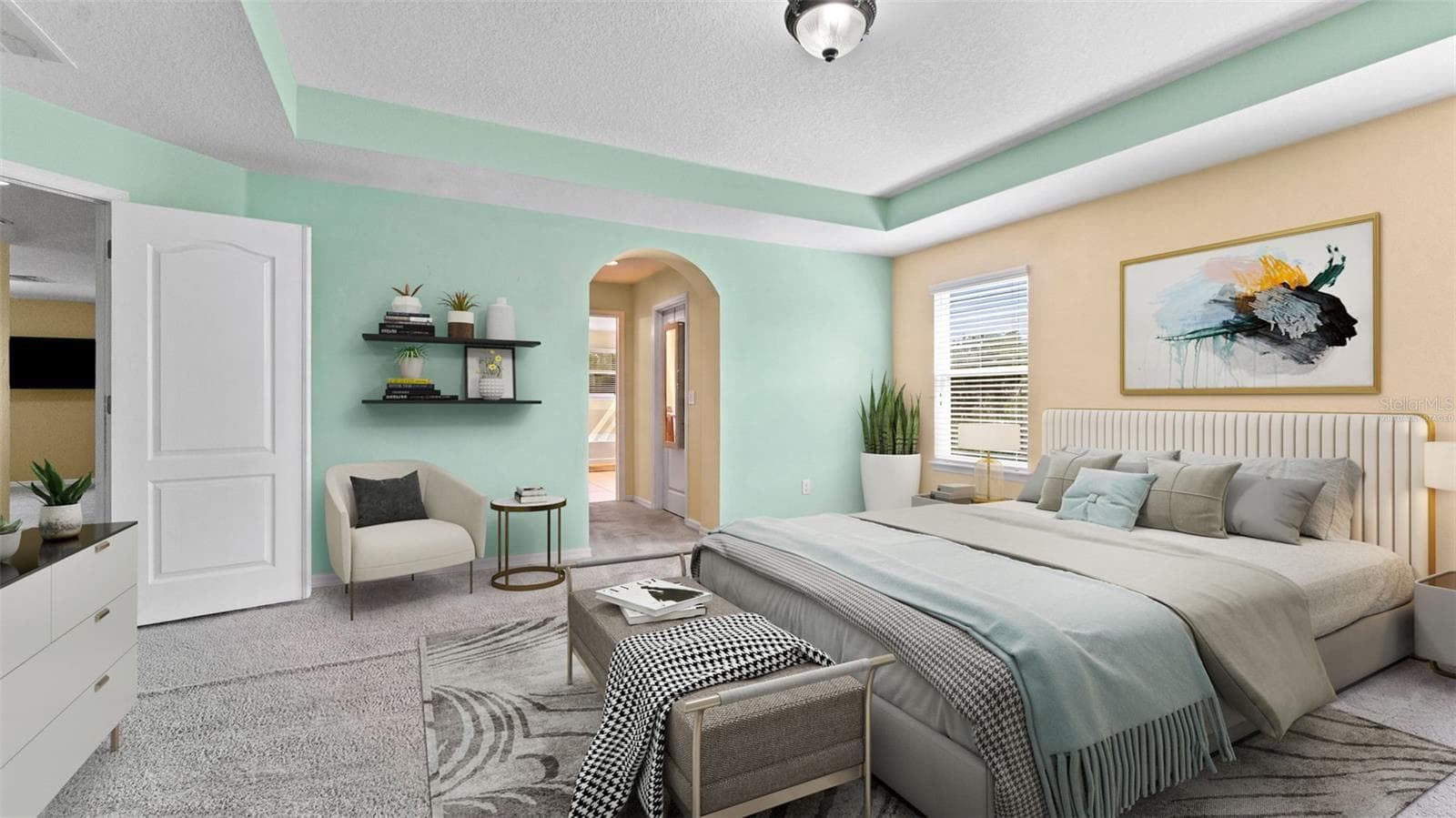 Primary Suite Upstairs (Virtually Staged) - 11620 WARREN OAKS PL, RIVERVIEW
