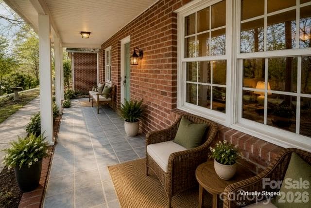 Front porch virtually staged - Lenoir