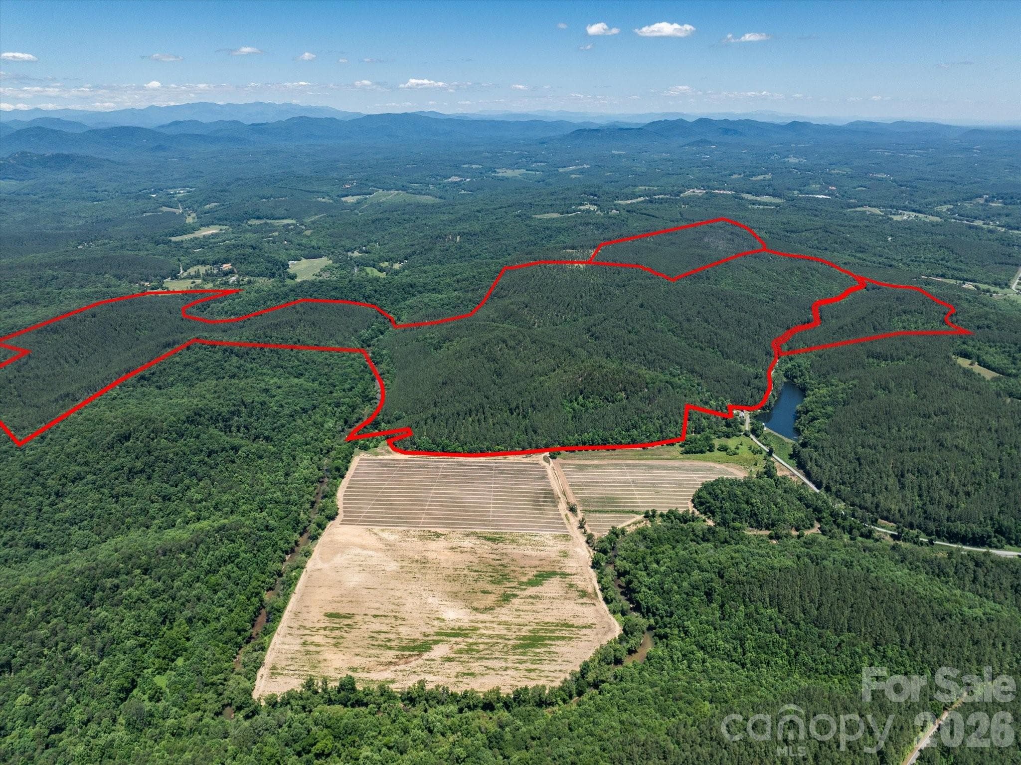 Aerial looking North. - Rutherfordton