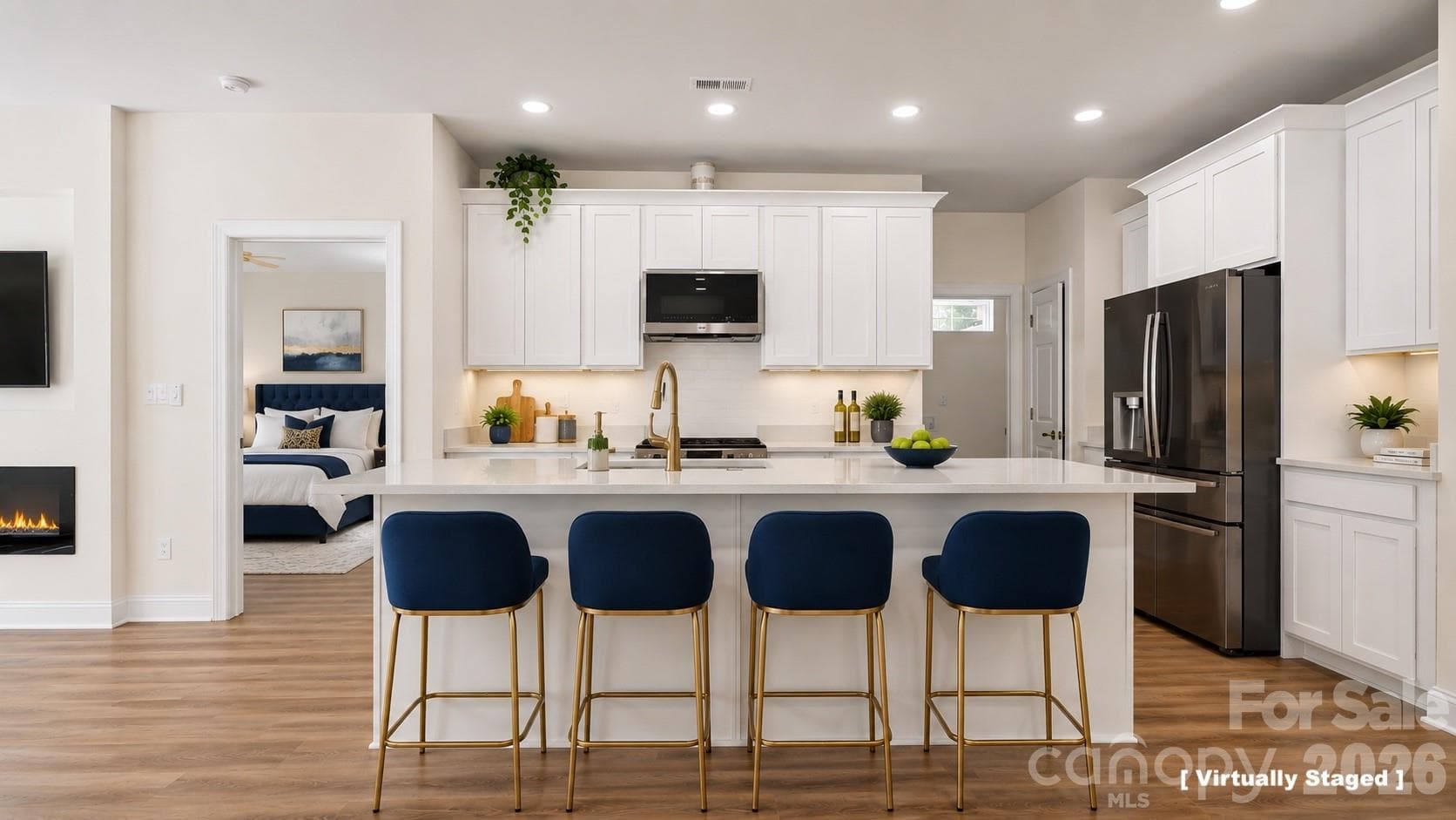 Kitchen (Virtually Staged) - 13214 S Church Street, Huntersville