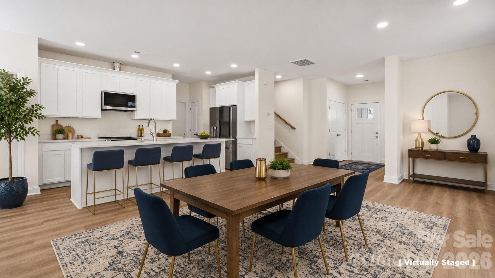 Dining Area (Virtually Staged) - 13214 S Church Street, Huntersville
