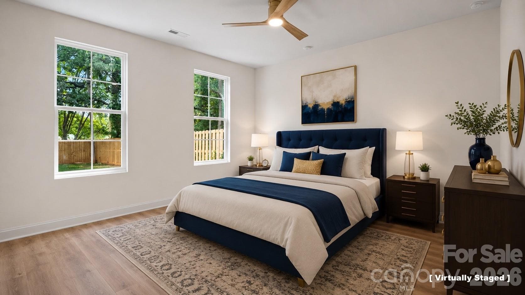 Primary Bedroom (Virtually Staged) - 13214 S Church Street, Huntersville
