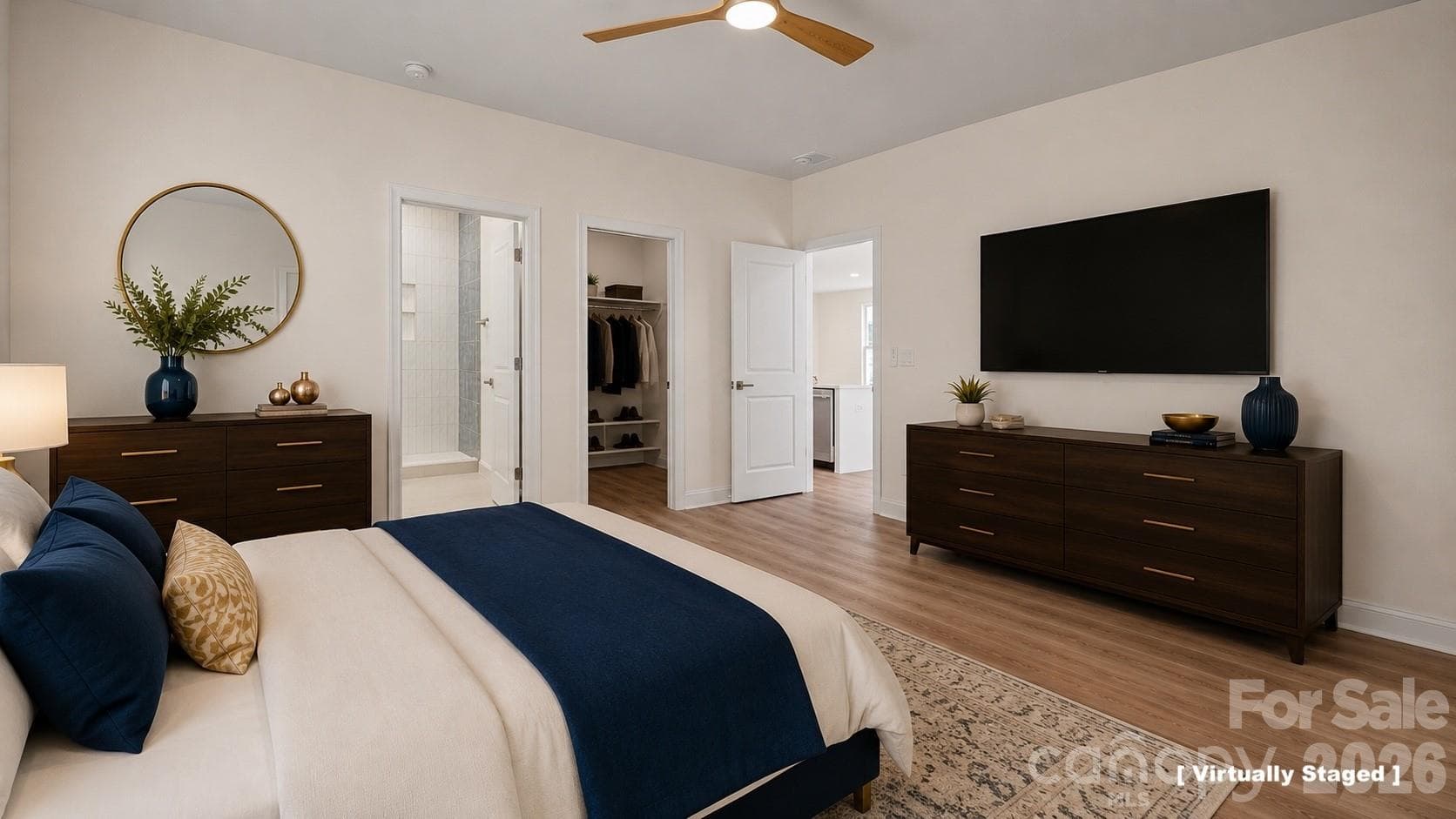 Primary Bedroom (Virtually Staged) - 13214 S Church Street, Huntersville