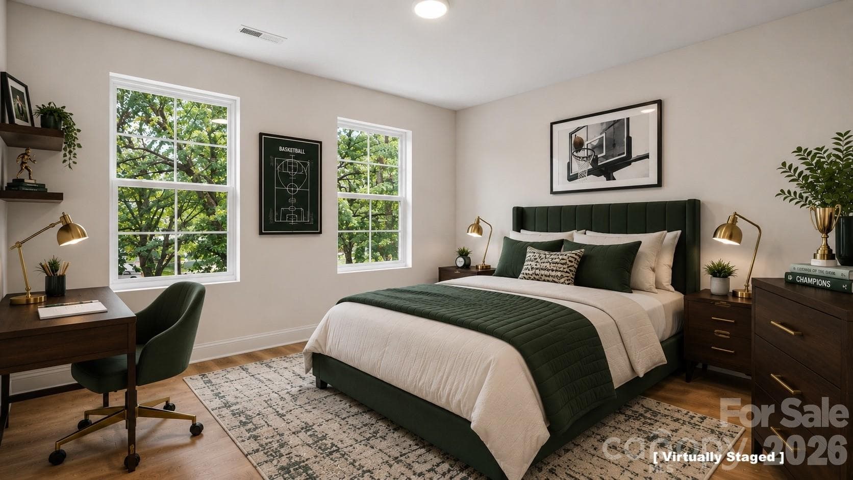 Bedroom 2 (Virtually Staged) - 13214 S Church Street, Huntersville