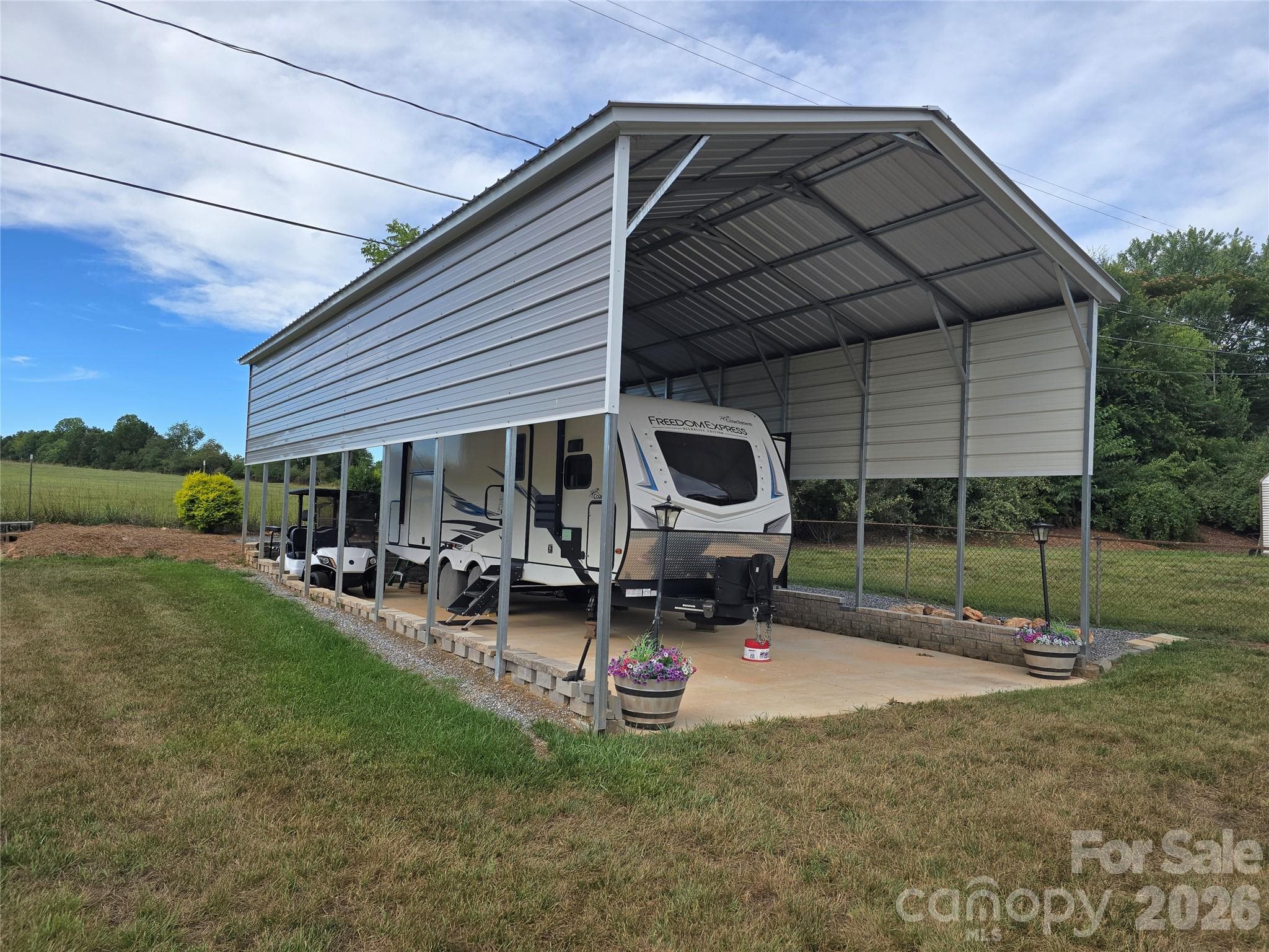 Covered RV Pad w/Power - 5760 Valley Field Road, Hickory