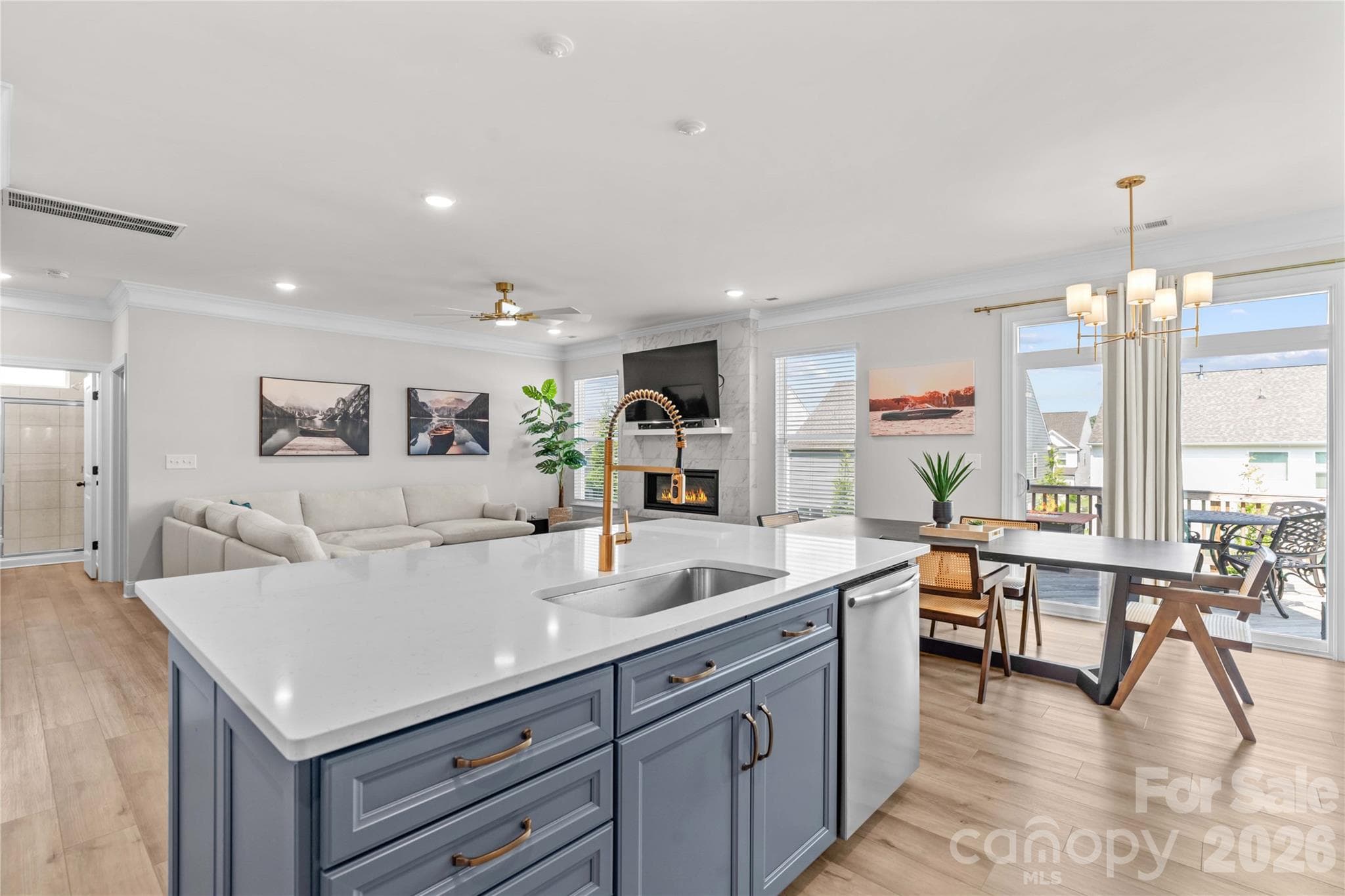 Kitchen/Dining Area/Great Room - 116 Summerhill Drive, Mooresville