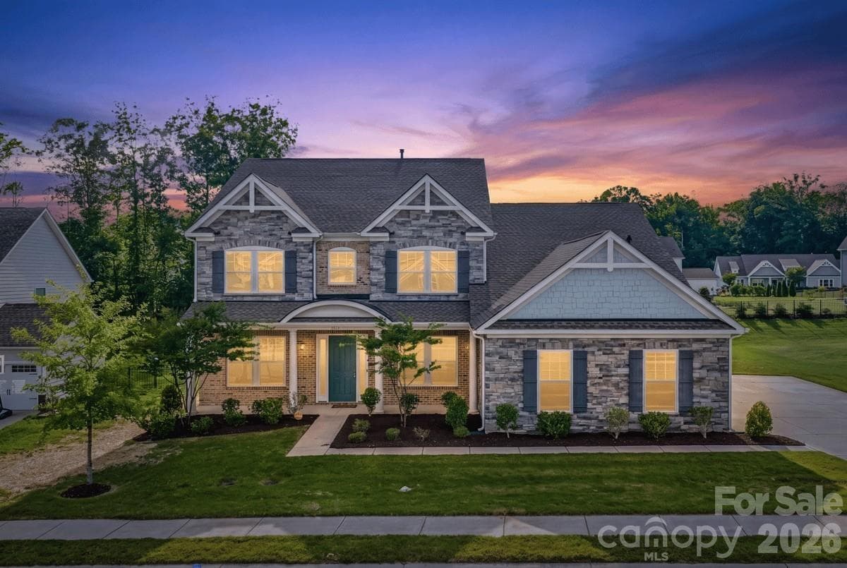 Twilight curb appeal - Waxhaw