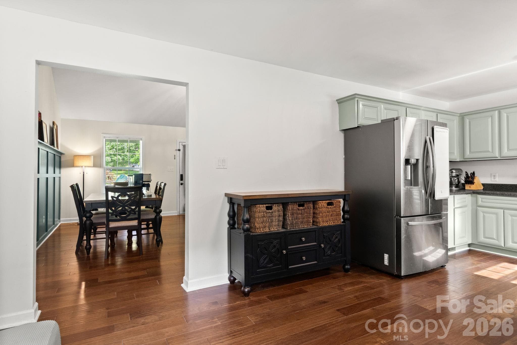 Dining area and entrance to kitchen - York