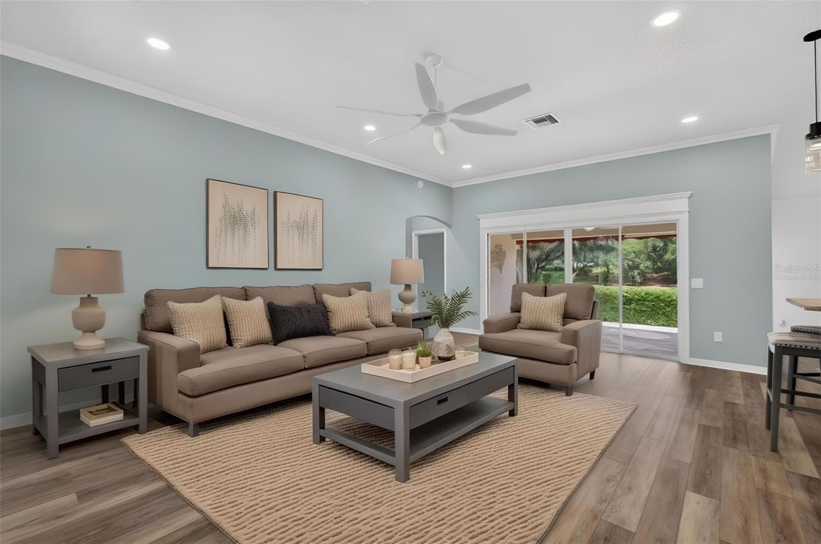 Living Room - Virtually Staged - 522 LOMA PASEO DR, THE VILLAGES