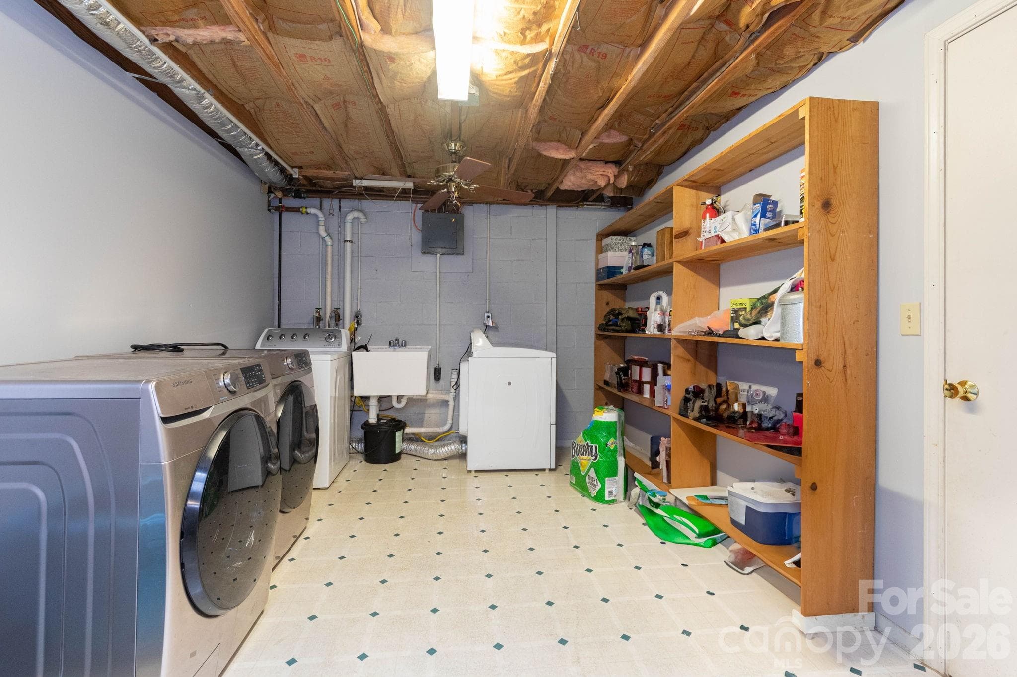 Laundry Area with Additional Storage - 936 Toxaway Drive, Hendersonville