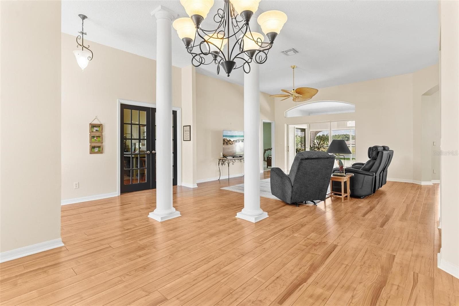 Dining and Living Room, Den/Office through French Doors - 3354 SAINT LUCIA CT, TAVARES
