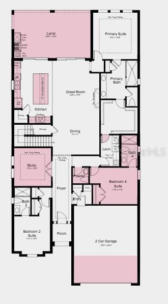 Floor 1 - Additional Highlights Include: 10' ceilings, 8' interior doors, impact windows, pool and spa, 4' extended garage, and upgraded laminate flooring - 10581 ECLIPSE ST, SARASOTA