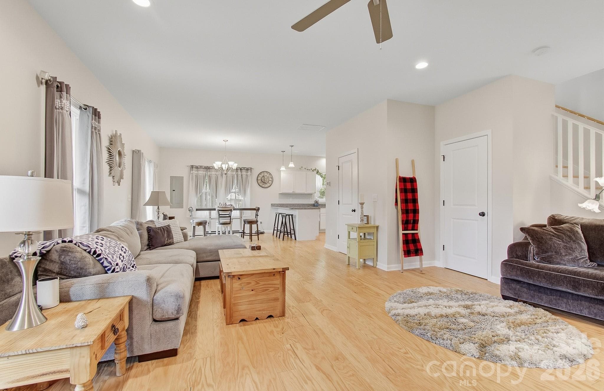 Expansive living room open to dining and kitchen - 777 High Street, Canton