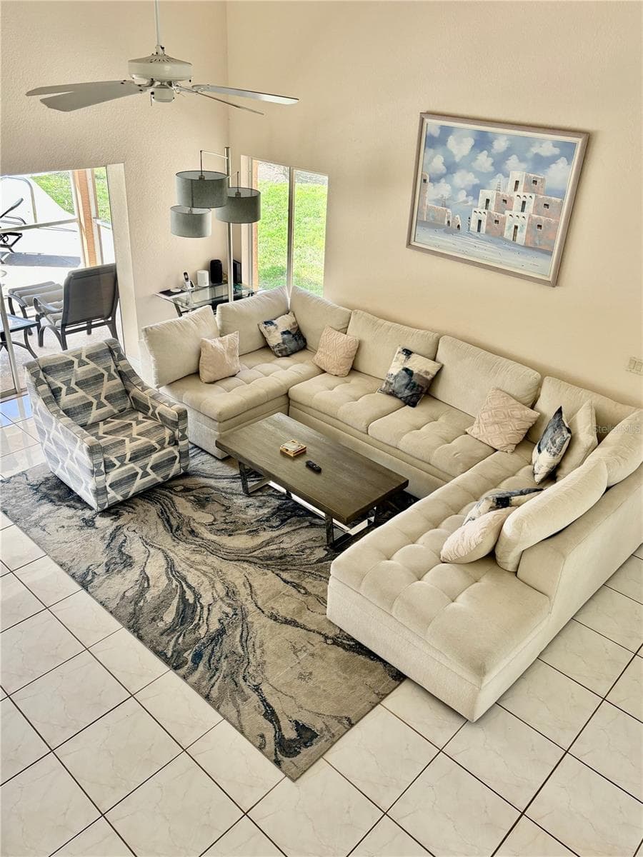 living room - 12853 BELLERIVE DR, CLERMONT