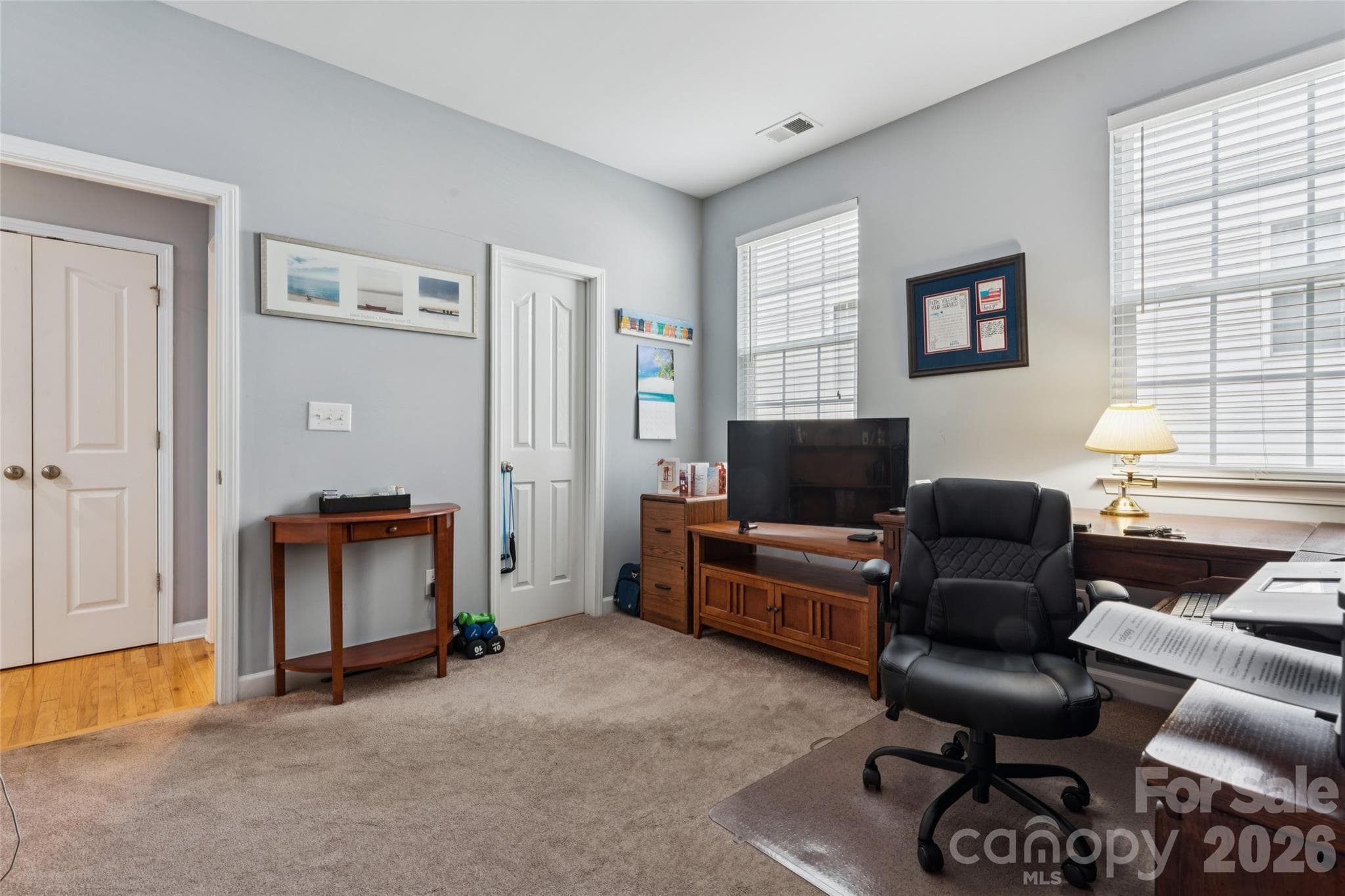 Bedroom #2 main level (currently being used as an office) - 8108 Penman Springs Drive, Waxhaw