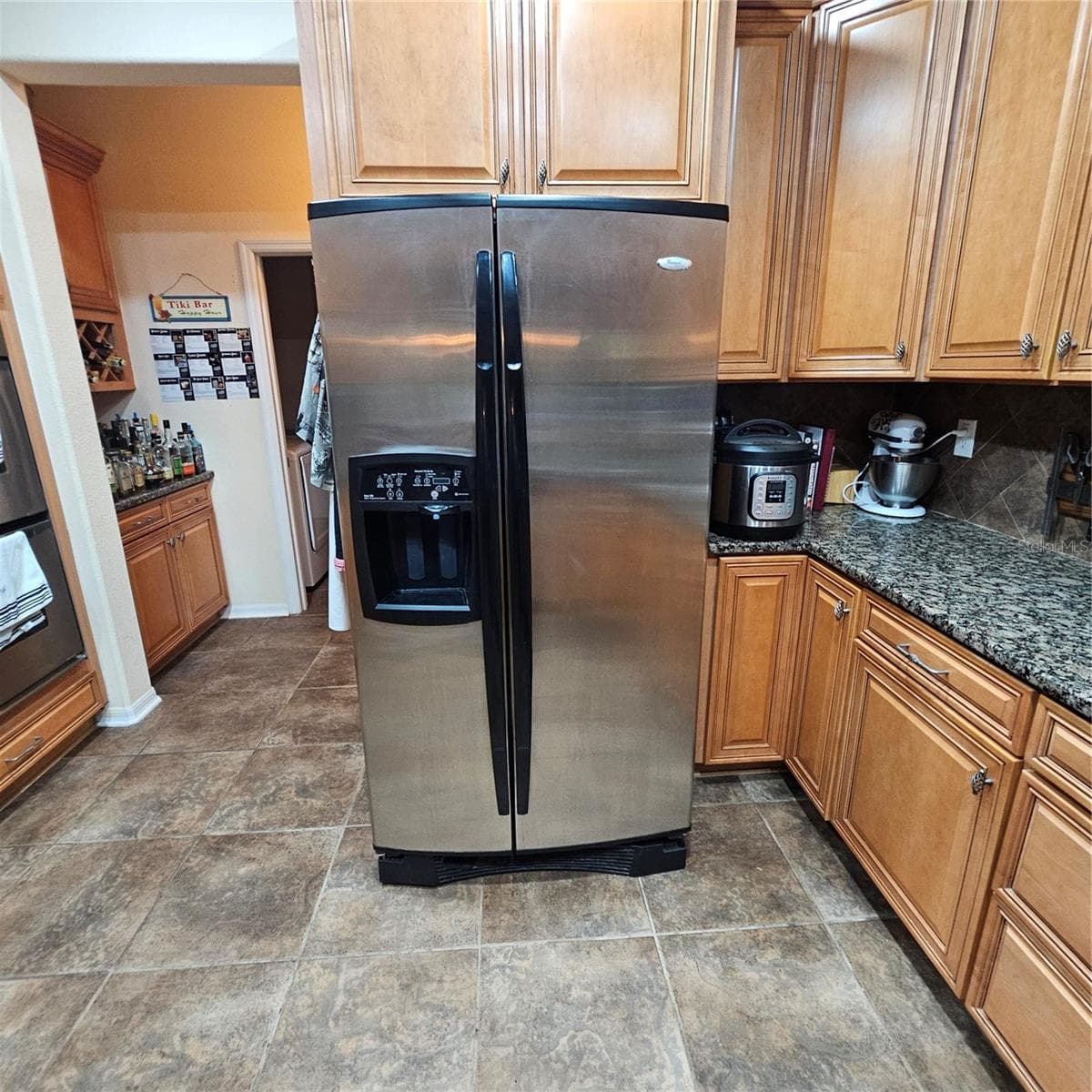 Stainless refrigerator - 7306 BRIDGEVIEW DR, WESLEY CHAPEL