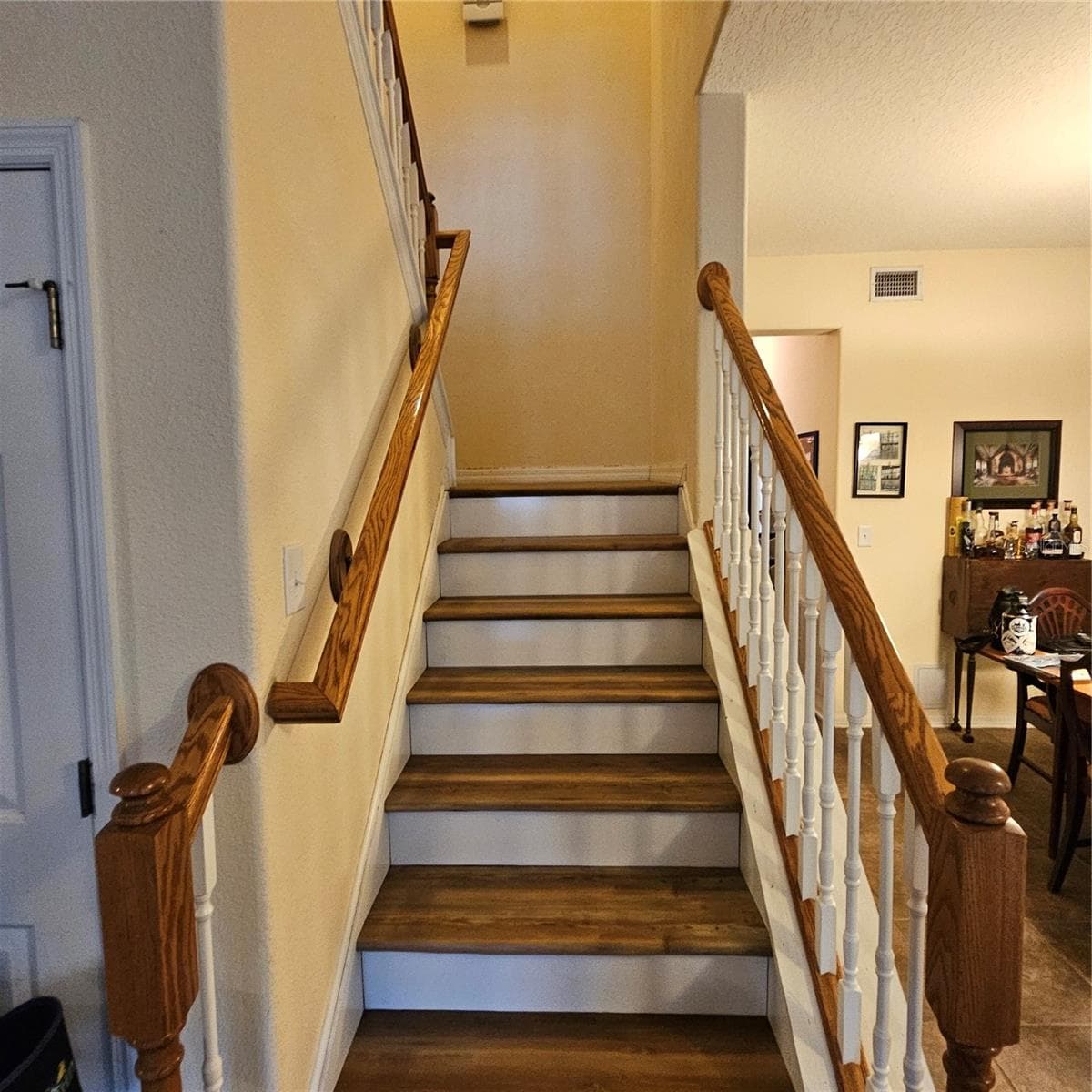 New stairs welcome you upstairs - 7306 BRIDGEVIEW DR, WESLEY CHAPEL