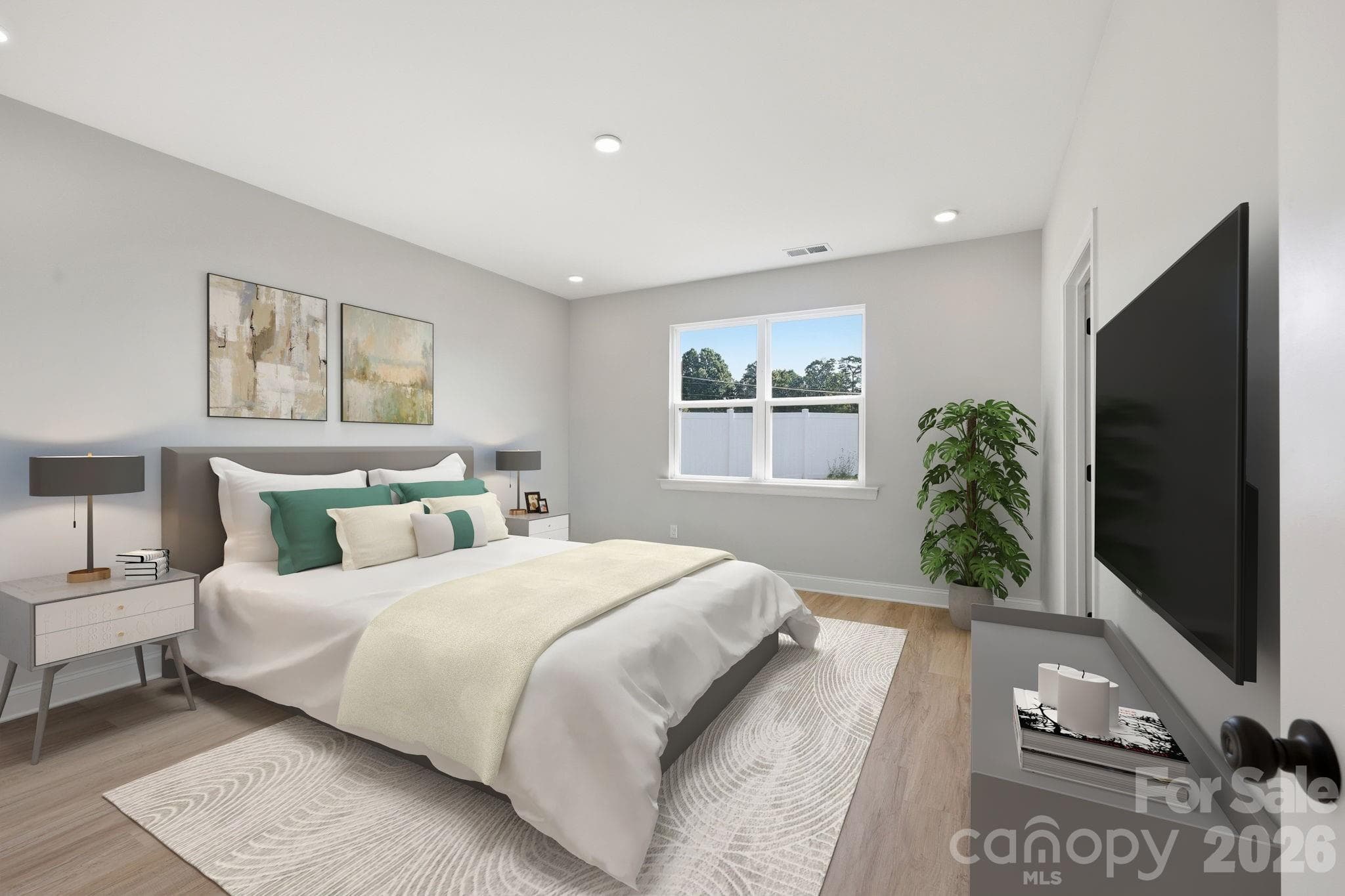 Virtuallty Staged - Primary Bedroom - 1962 Redwood Drive, Oakboro