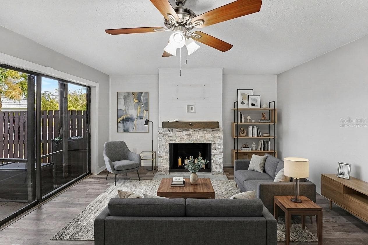 Virtually Staged, Living Room - 14521 CATALINA CIR, SEMINOLE