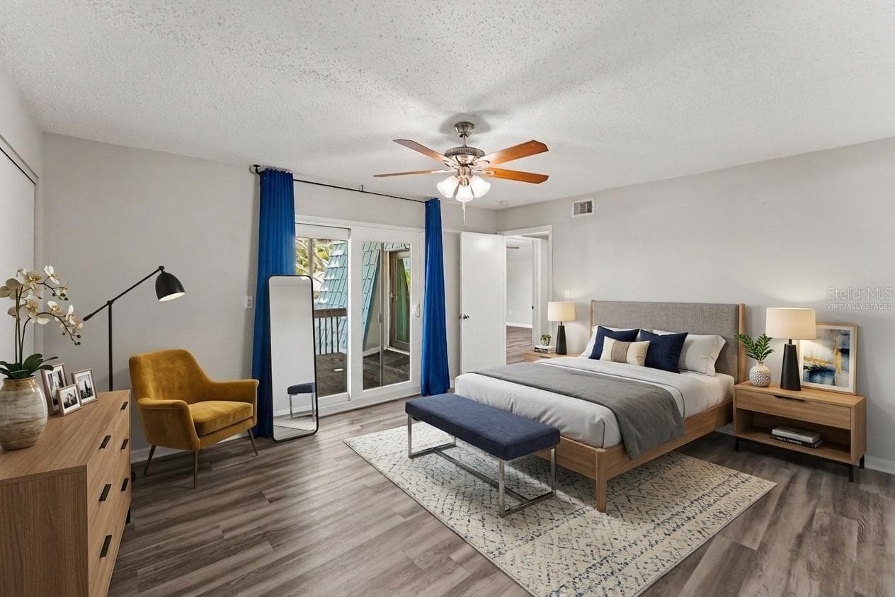 Virtually Staged Bedroom 1 - 14521 CATALINA CIR, SEMINOLE