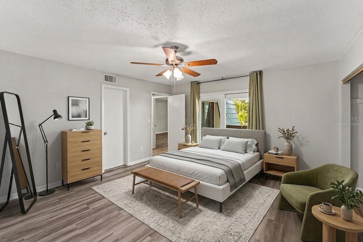 Virtually Staged, Bedroom 2, double closets - 14521 CATALINA CIR, SEMINOLE