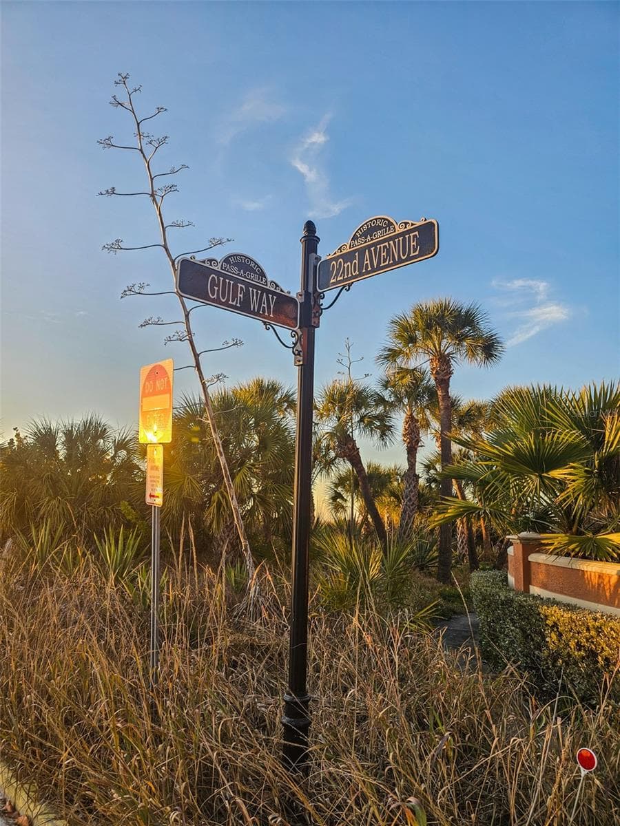 Street Sign At West Corner. - 108 22ND AVE, ST PETE BEACH