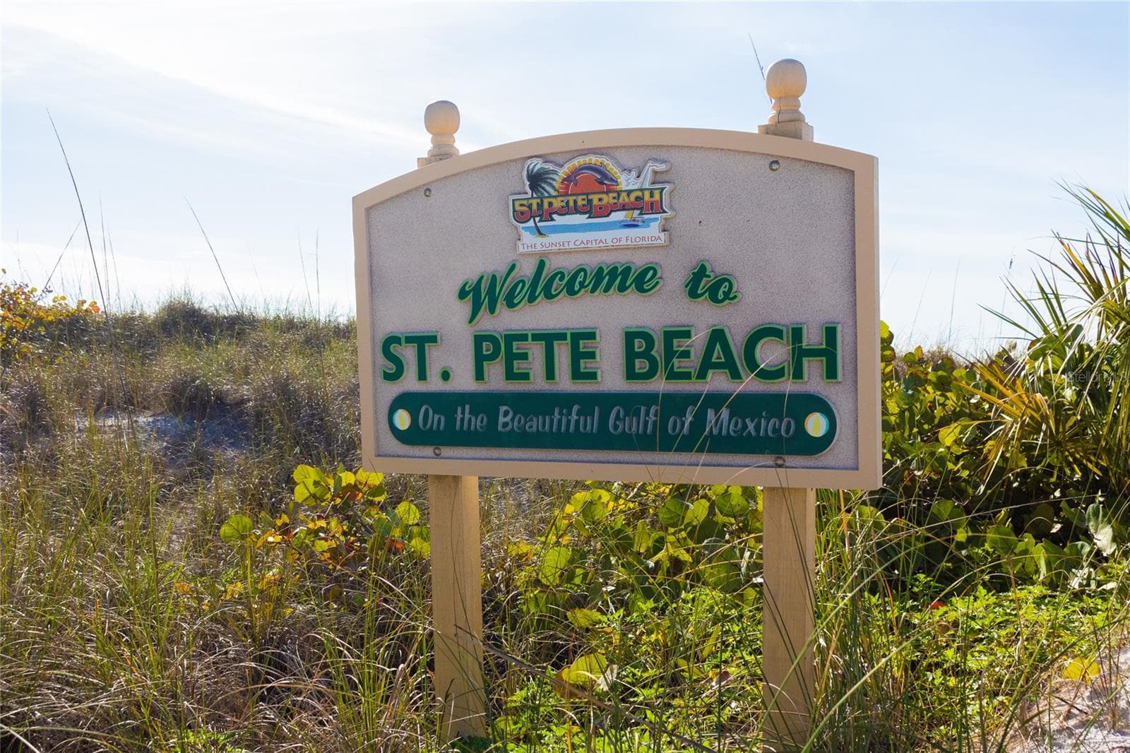 Beach Sign at Beach Access. - 108 22ND AVE, ST PETE BEACH