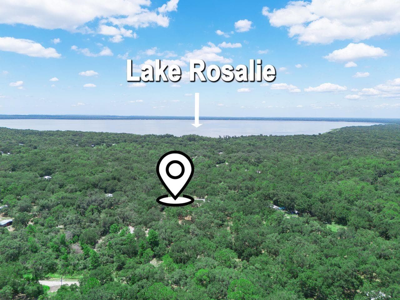 View of Lk Rosalie from property - 12627 BLACKBERRY LN, LAKE WALES