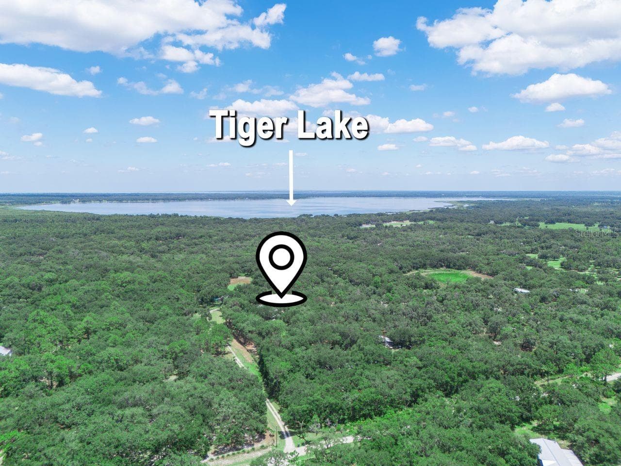 View of Tiger Lake from property - 12627 BLACKBERRY LN, LAKE WALES