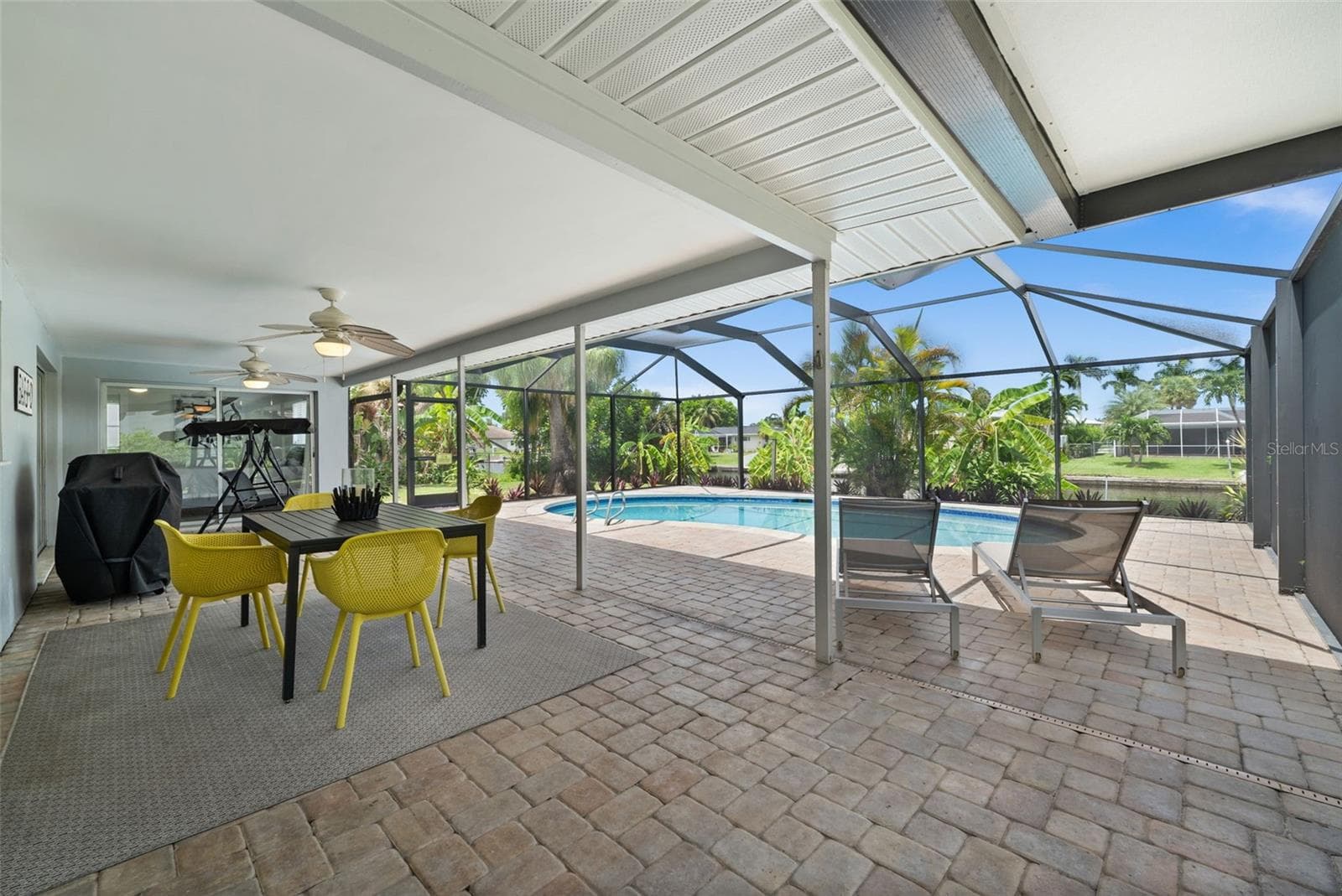 Covered Lanai with pavers - 5122 SW 3RD AVE, CAPE CORAL