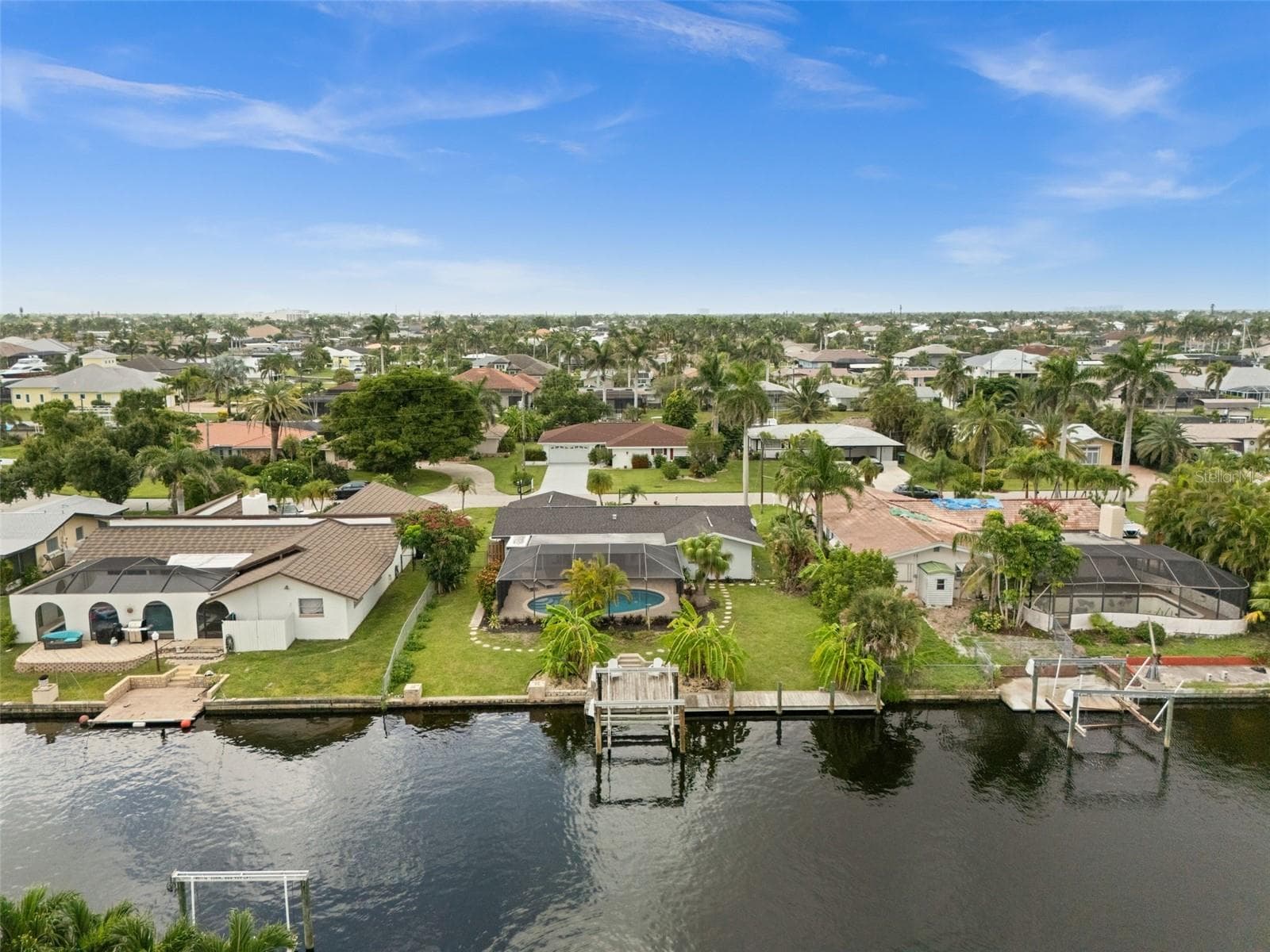 Aerial View from the back - 5122 SW 3RD AVE, CAPE CORAL