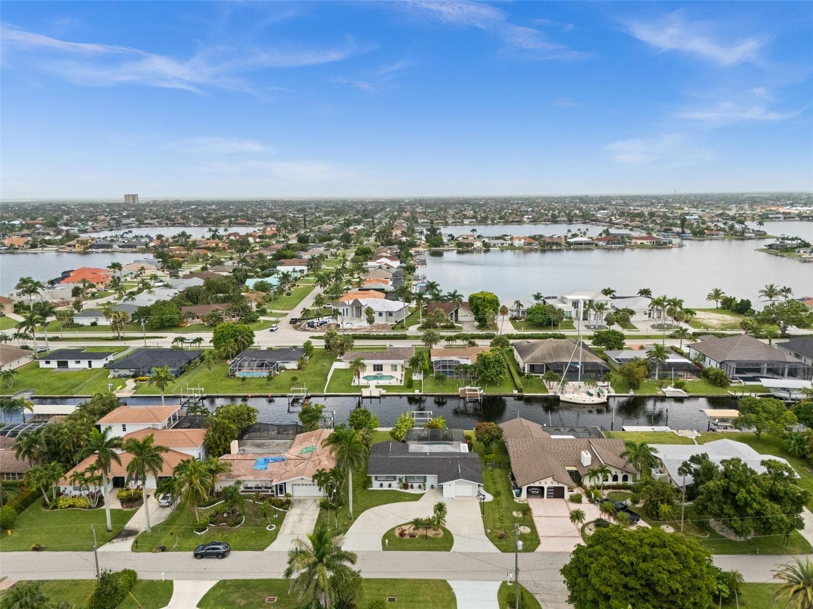 Aerial View of the Quiet Cul-de-Sac neighborhood - 5122 SW 3RD AVE, CAPE CORAL
