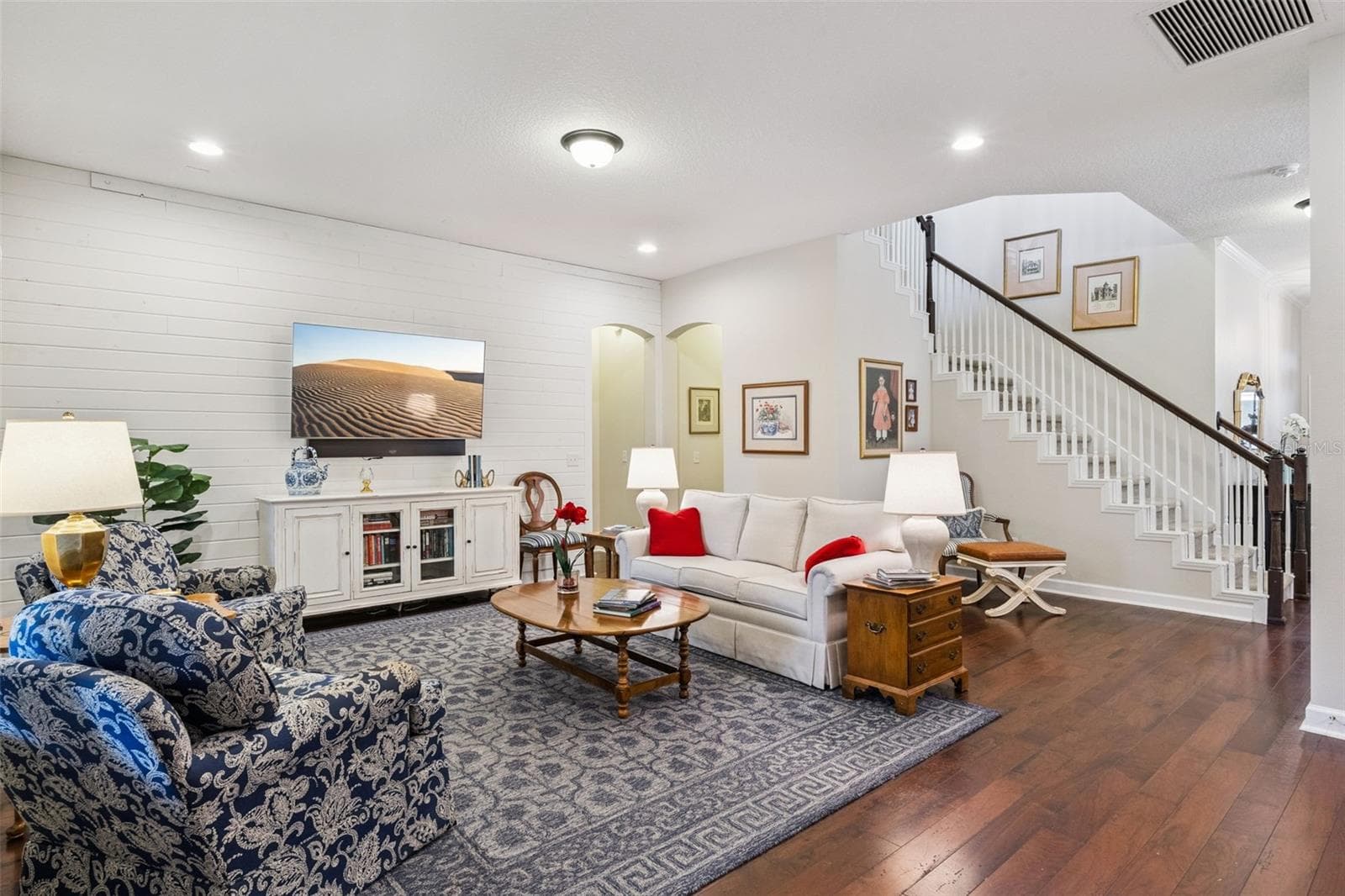 Home Highlight- Living Room with Double French Doors to Lanai - 844 OAKLAND PARK BLVD, WINTER GARDEN