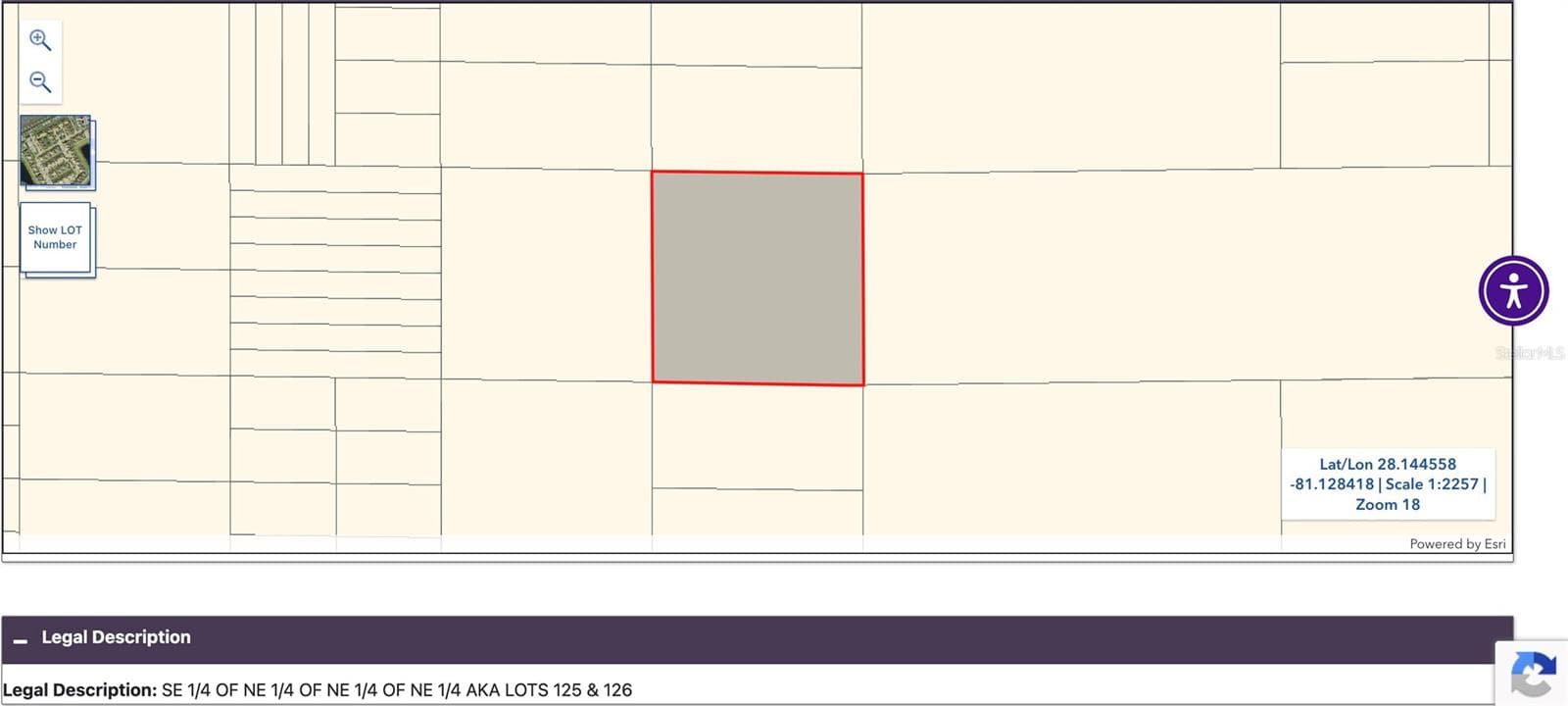 MLS#S5152699 Lot 125 & 126 map view - HOLOPAW GROVES RD #Lot 125 & 126, ST CLOUD