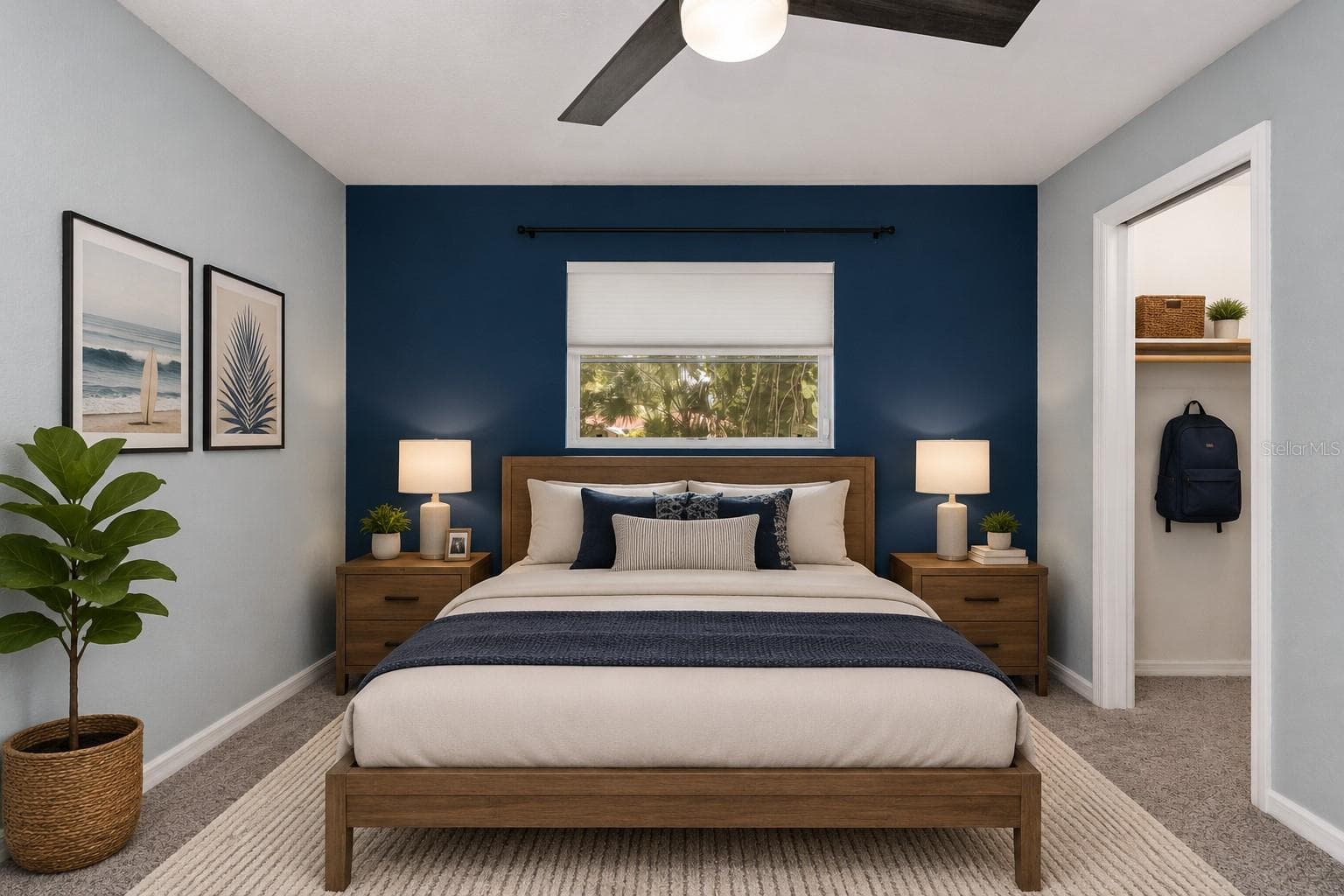 Second guest bedroom with walk in closet. (Virtual) - 297 FLAMINGO BLVD, PORT CHARLOTTE