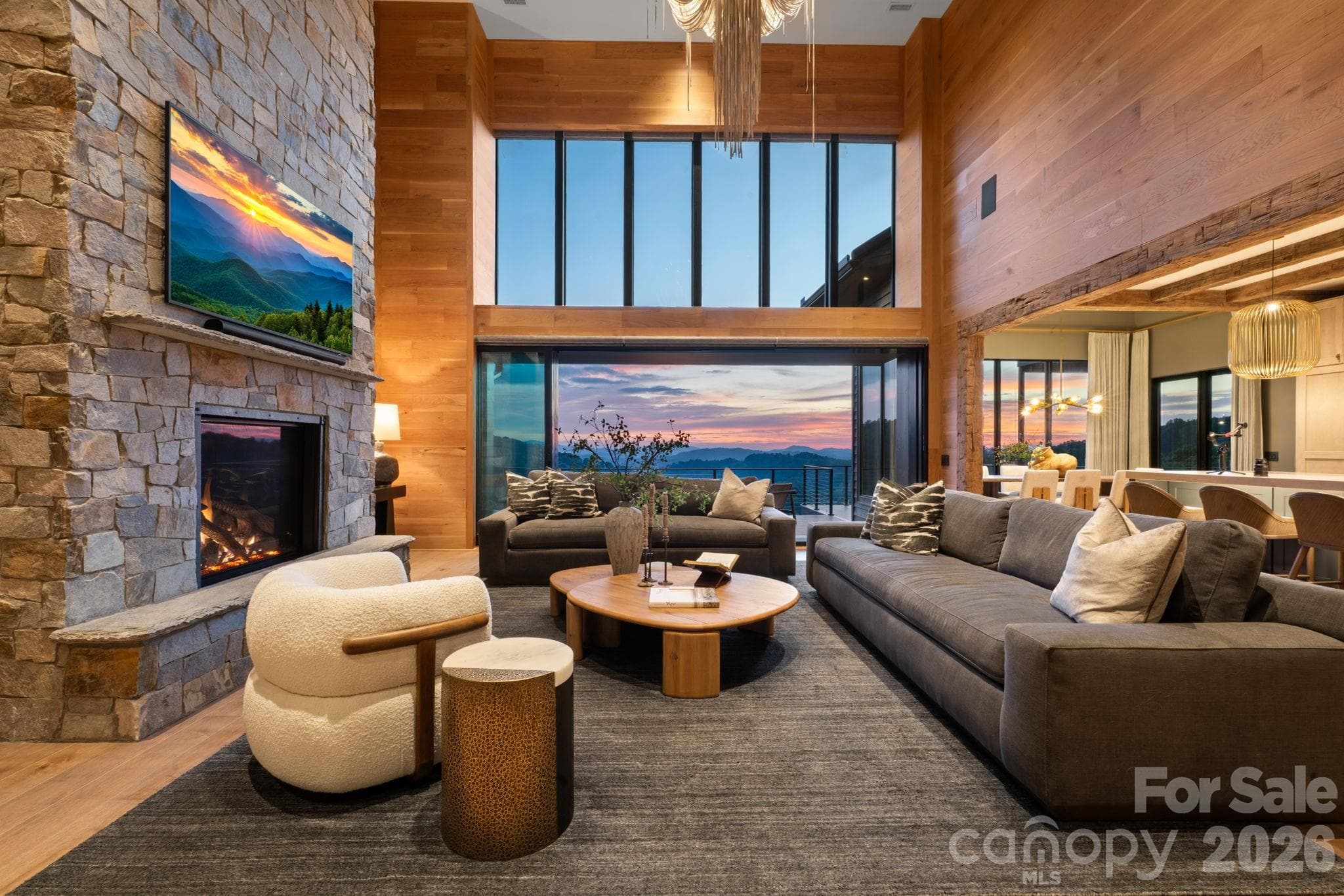 Living room, main level - 270 Osprey Drive, Banner Elk